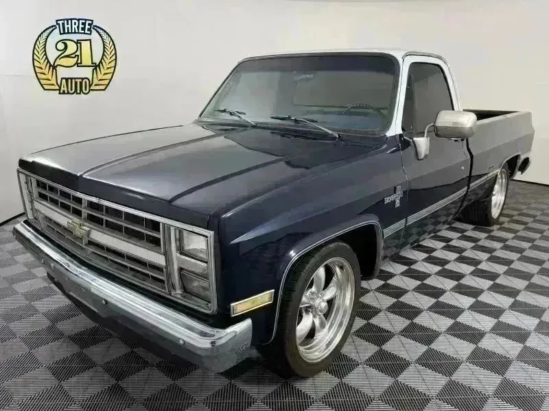 Blue 1985 Chevrolet C/K 10 Pickup Truck  