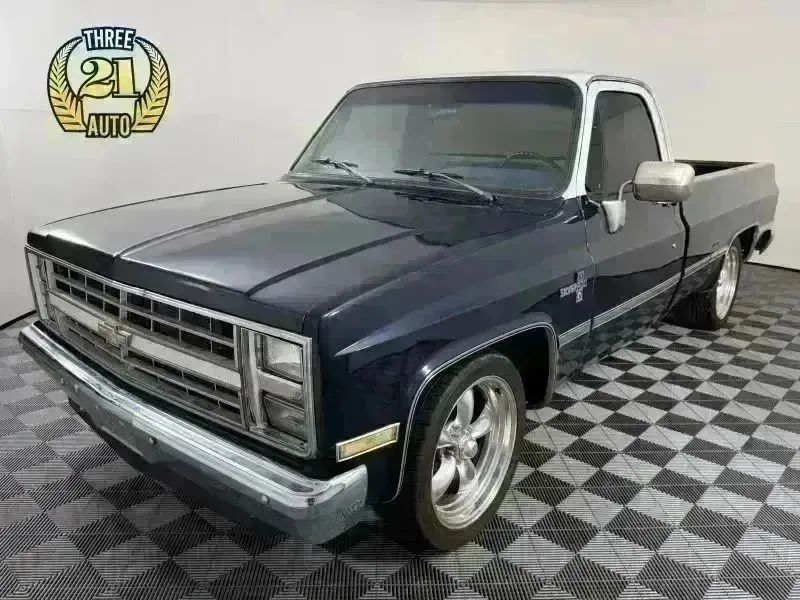 Blue 1985 Chevrolet C/K 10 Pickup Truck  