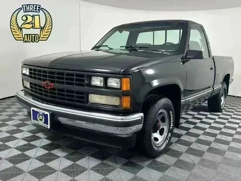 Black 1989 Chevrolet C/K 1500 Pickup Truck Rear-Wheel Drive Automatic