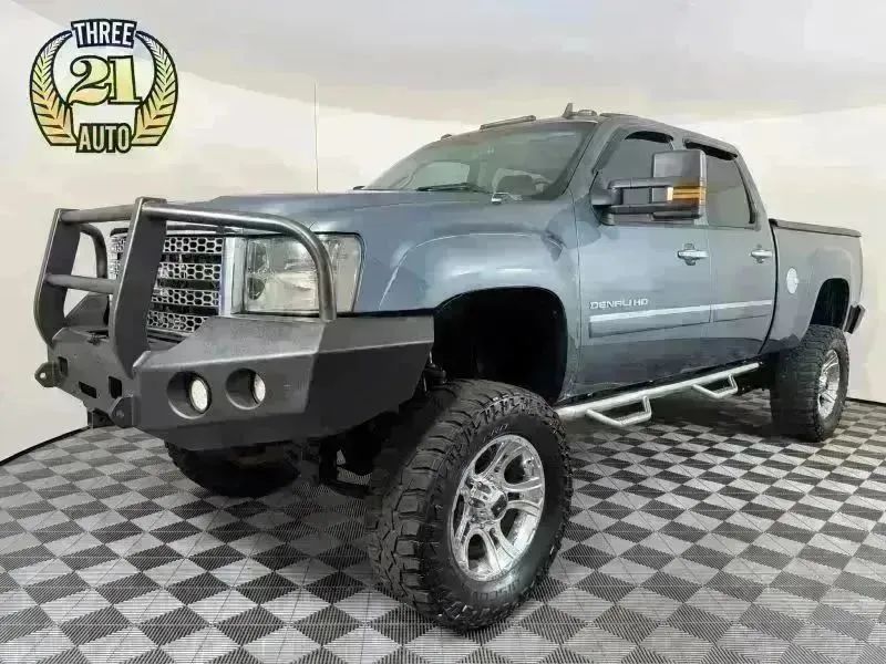 Blue 2011 GMC Sierra 3500HD Pickup Truck Four-Wheel Drive Automatic