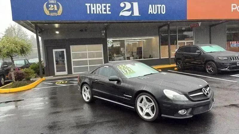 Black 2011 Mercedes-Benz SL-Class Convertible Rear-Wheel Drive Automatic