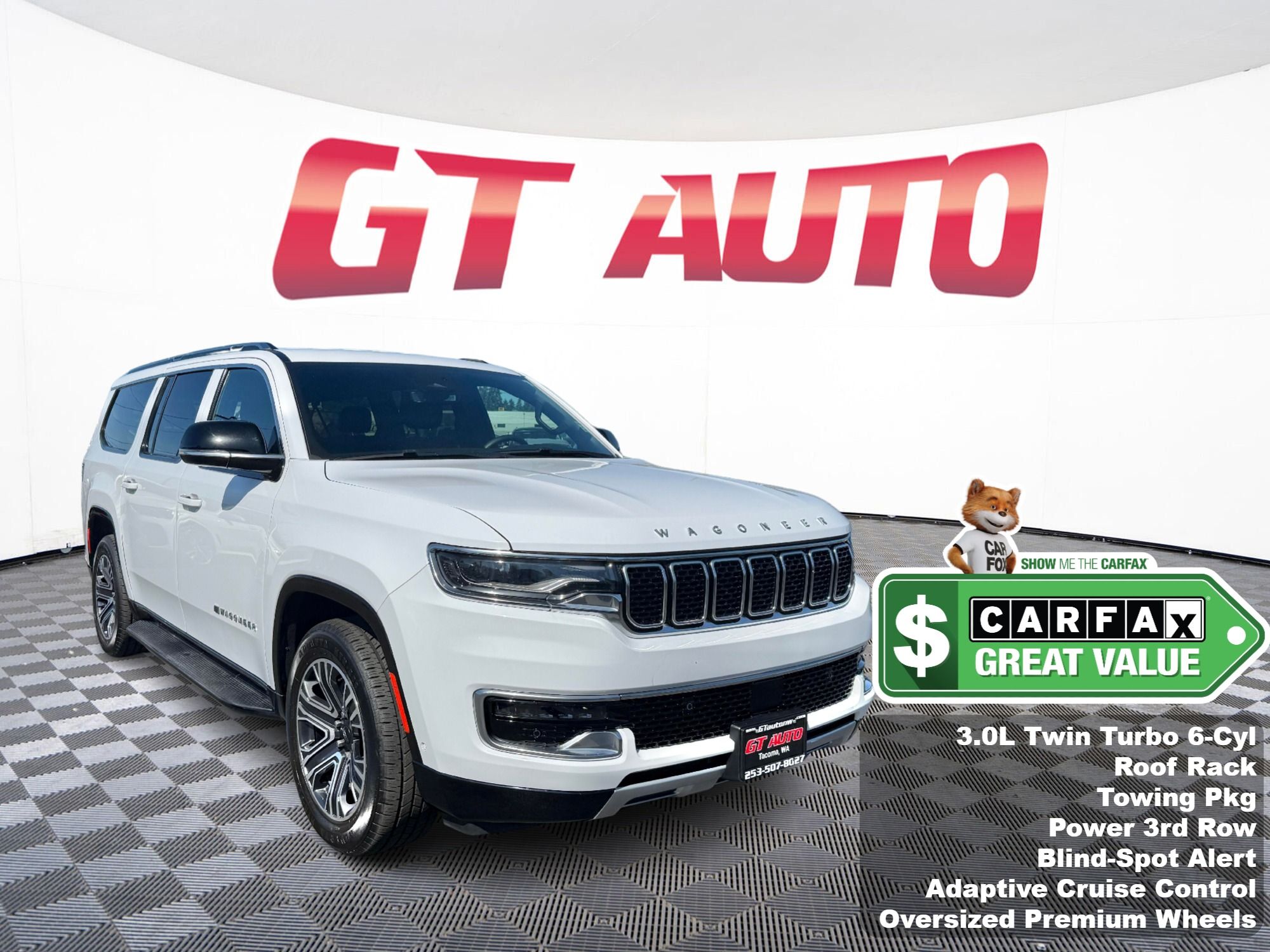 Bright White Clear Coat 2023 Jeep Wagoneer L SUV / Crossover Four-Wheel Drive Automatic