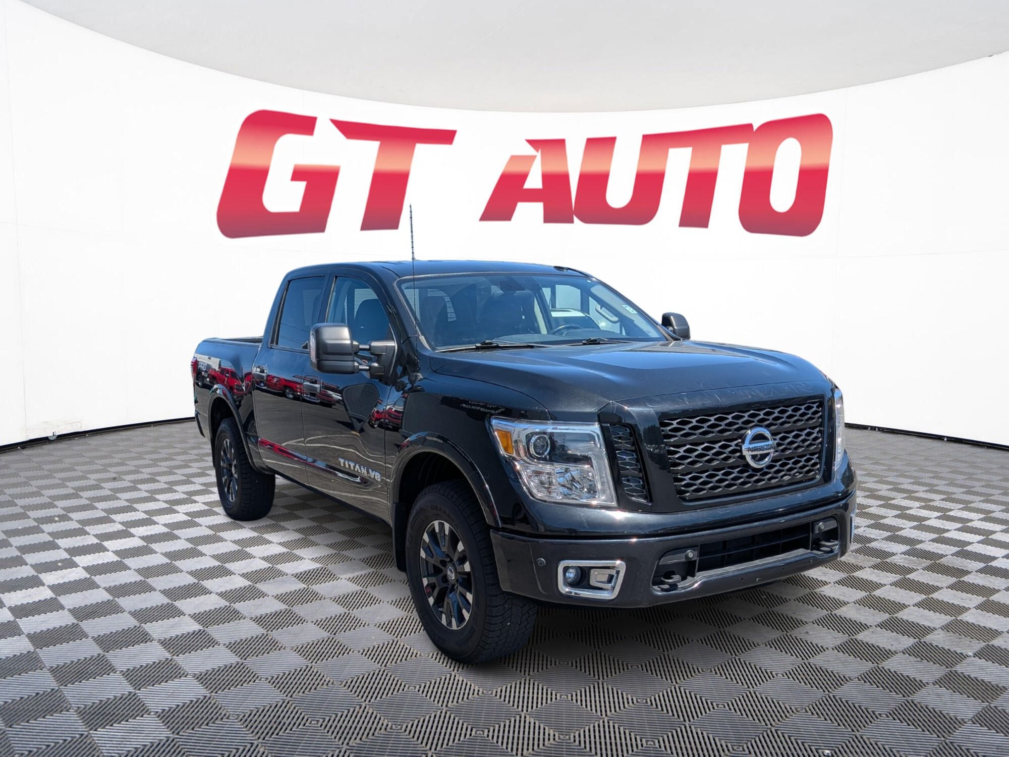 Black 2019 Nissan Titan Pickup Truck Four-Wheel Drive Automatic