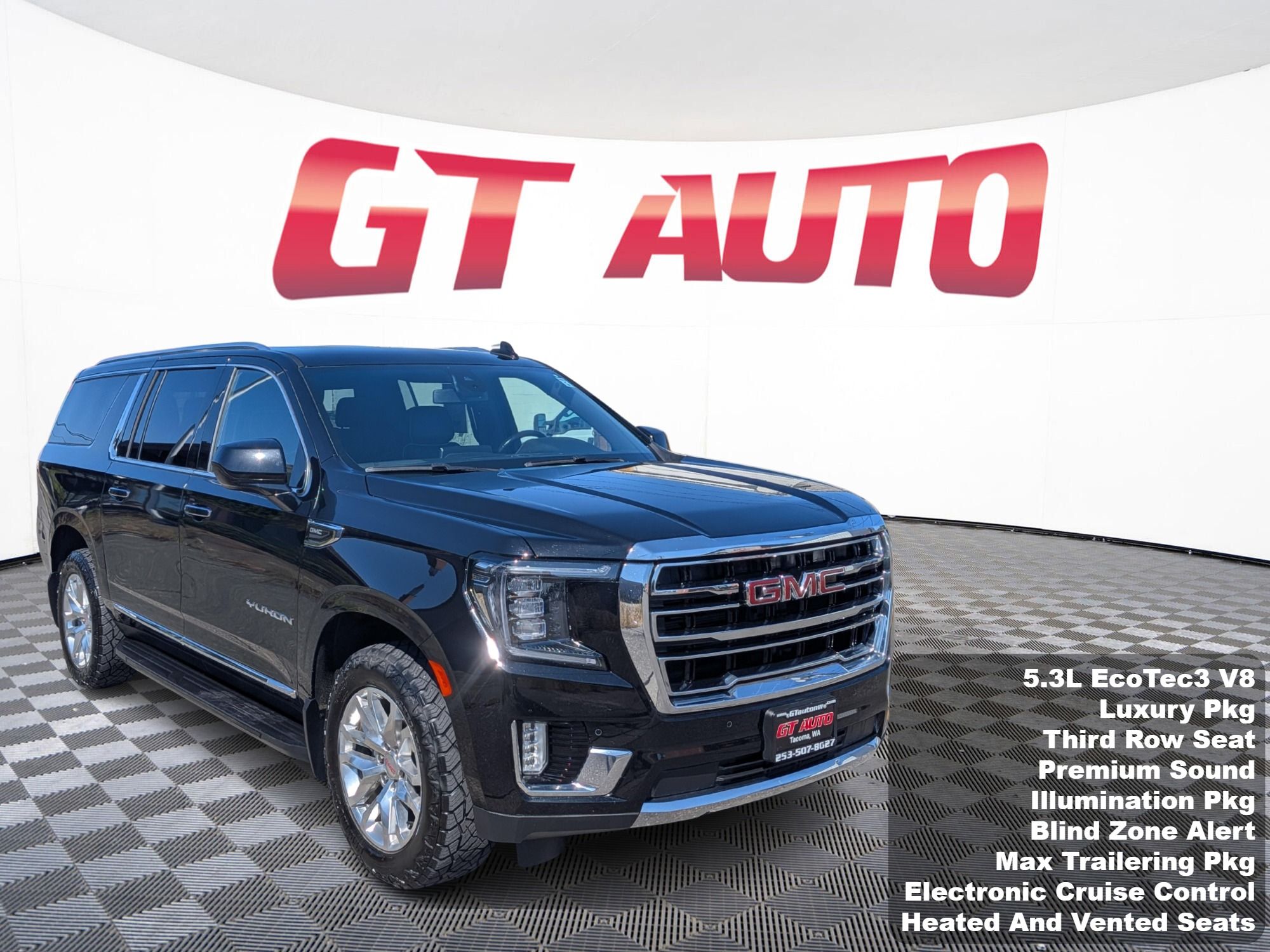 Black 2022 GMC Yukon XL SUV / Crossover Four-Wheel Drive Automatic