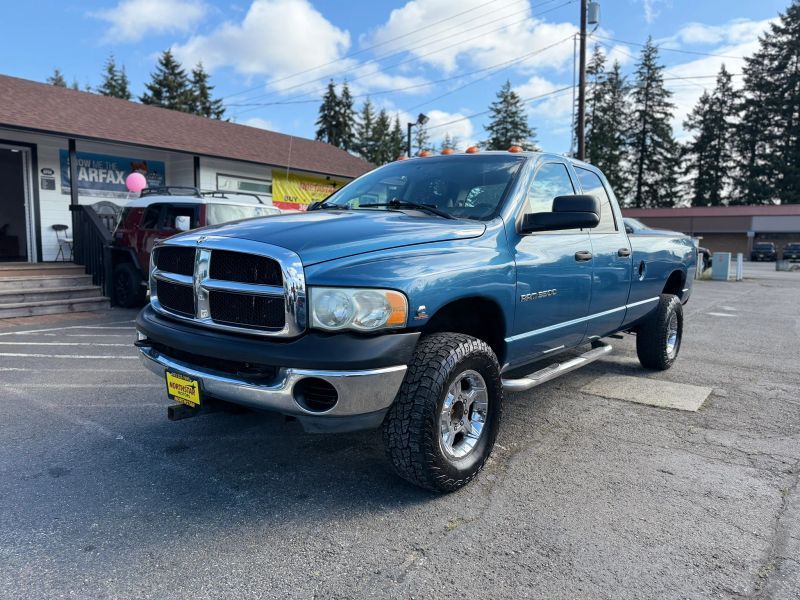 Blue 2004 Dodge RAM 3500 Pickup Truck Four-Wheel Drive Automatic