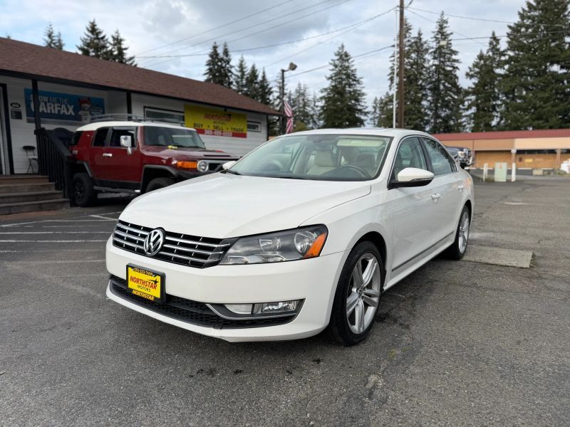 White 2012 Volkswagen Passat Sedan Front-Wheel Drive Automatic