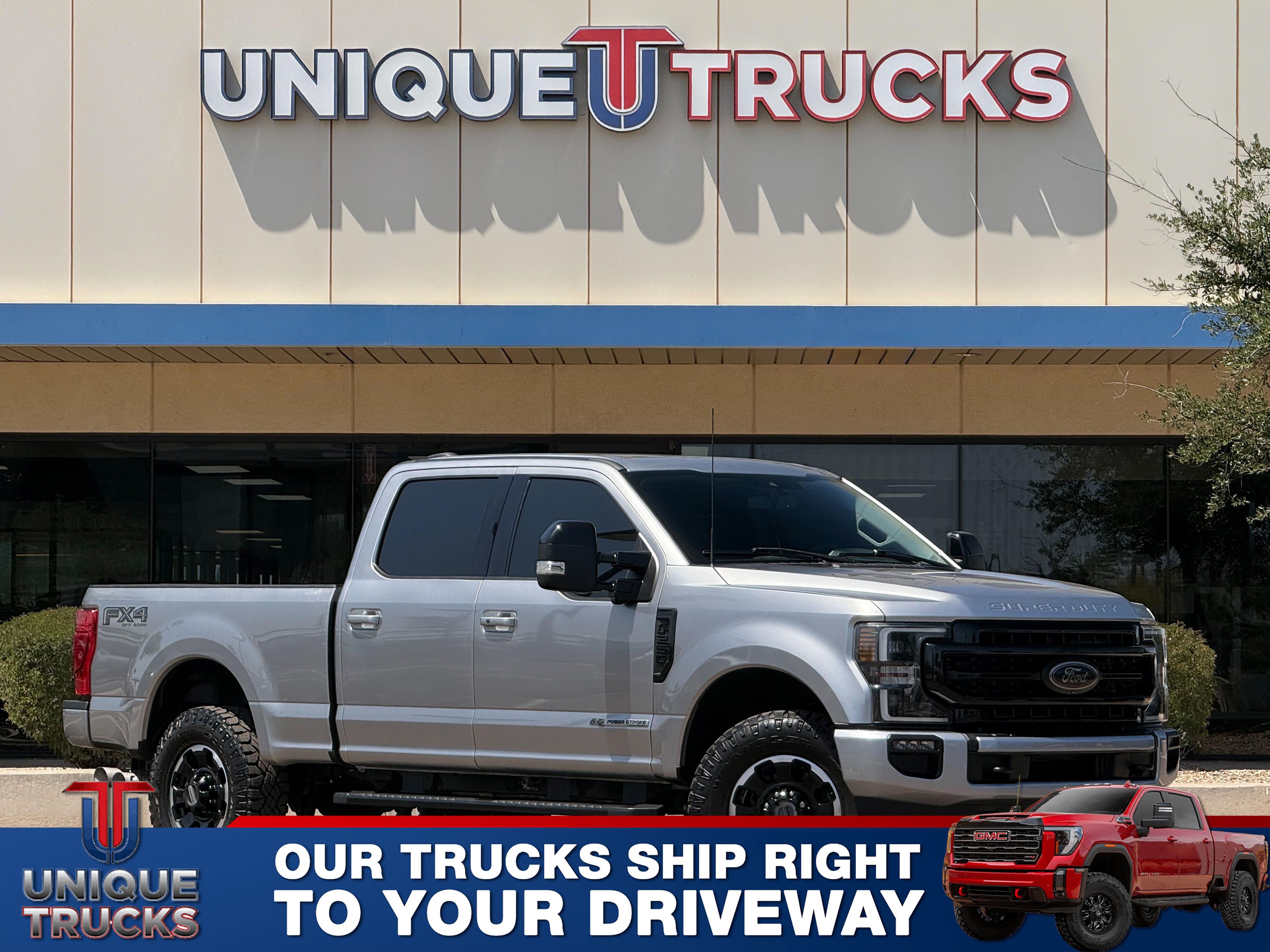 Iconic Silver 2021 Ford F-250 Super Duty Lariat Crew Cab 4WD Pickup Truck Four-Wheel Drive Automatic