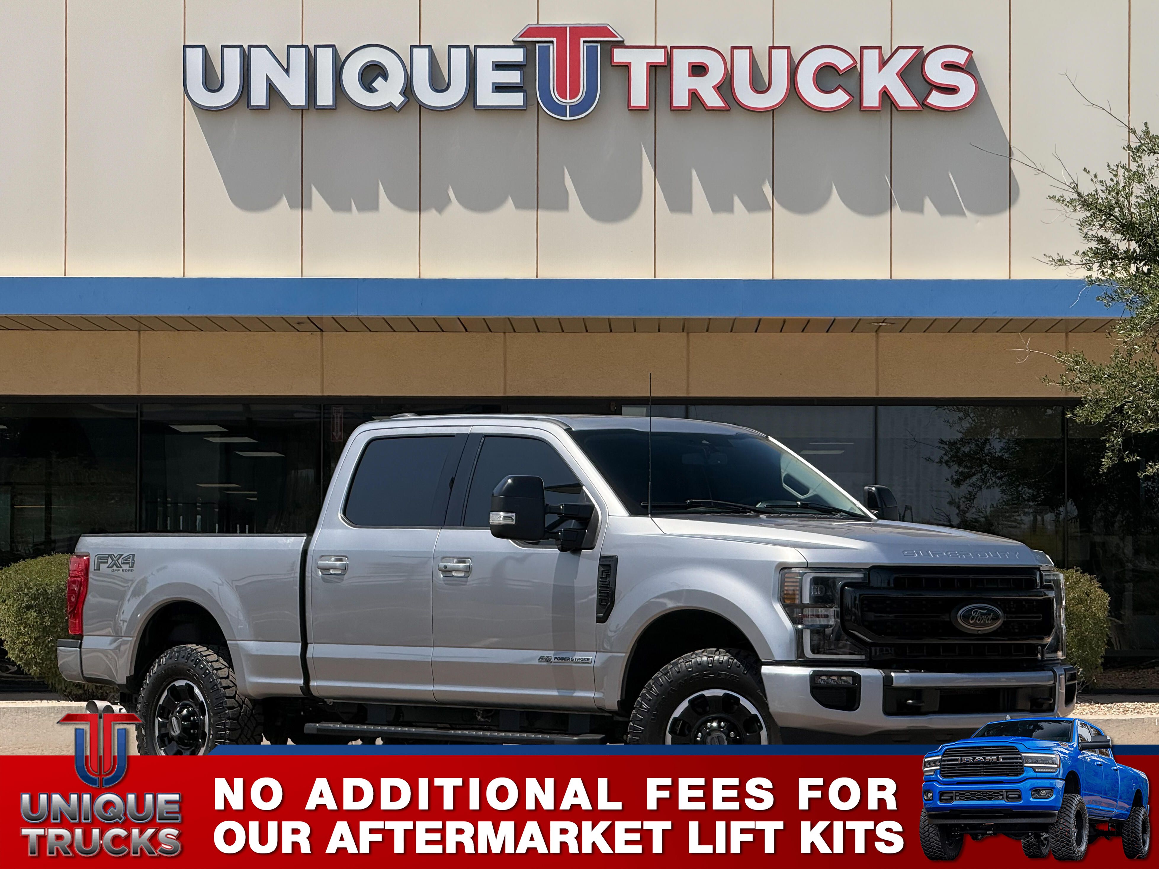 Iconic Silver 2021 Ford F-250 Super Duty Lariat Crew Cab 4WD Pickup Truck Four-Wheel Drive Automatic