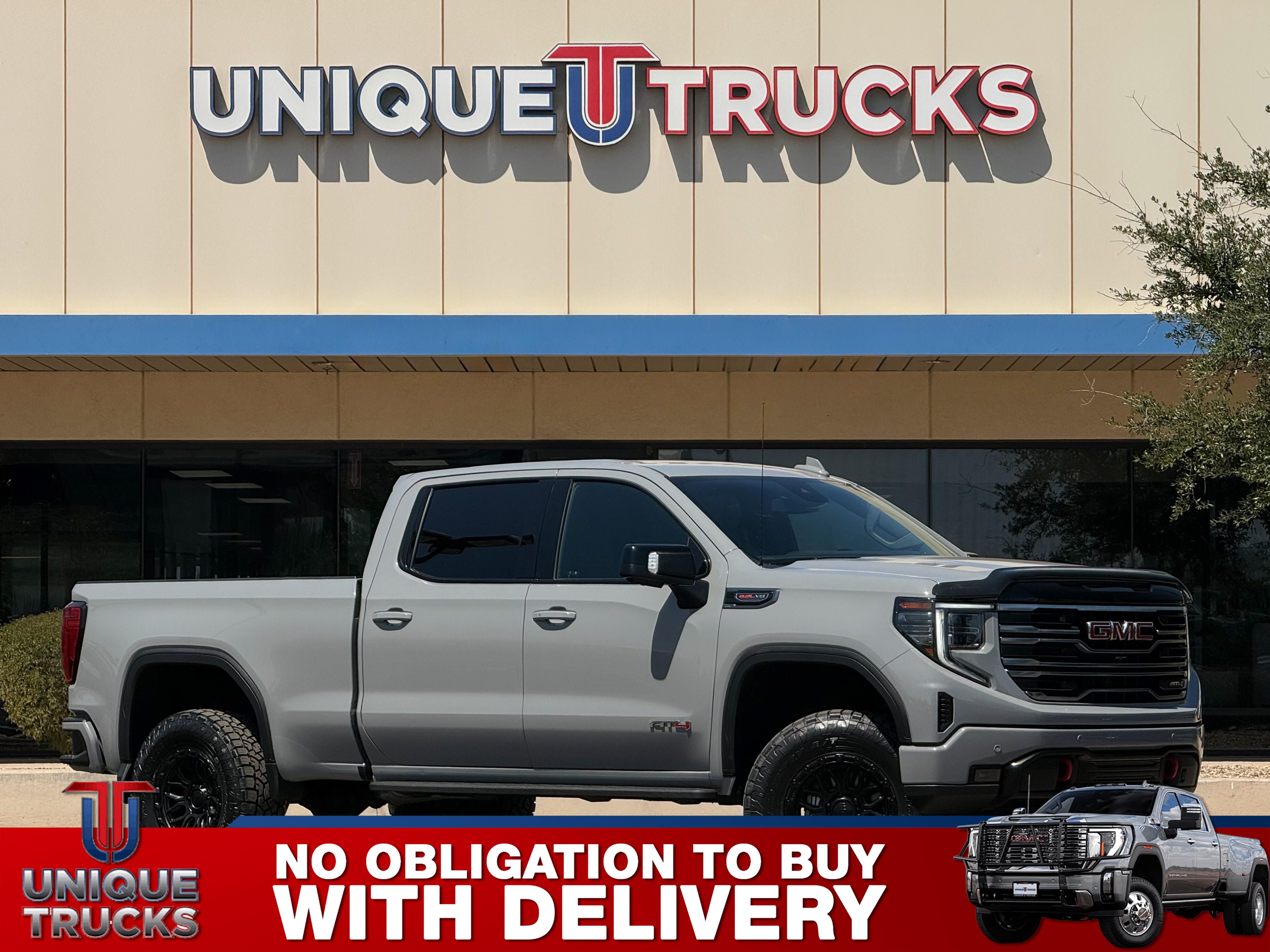 Thunderstorm Gray 2025 GMC Sierra 1500 AT4 Crew Cab 4WD Pickup Truck Four-Wheel Drive Automatic