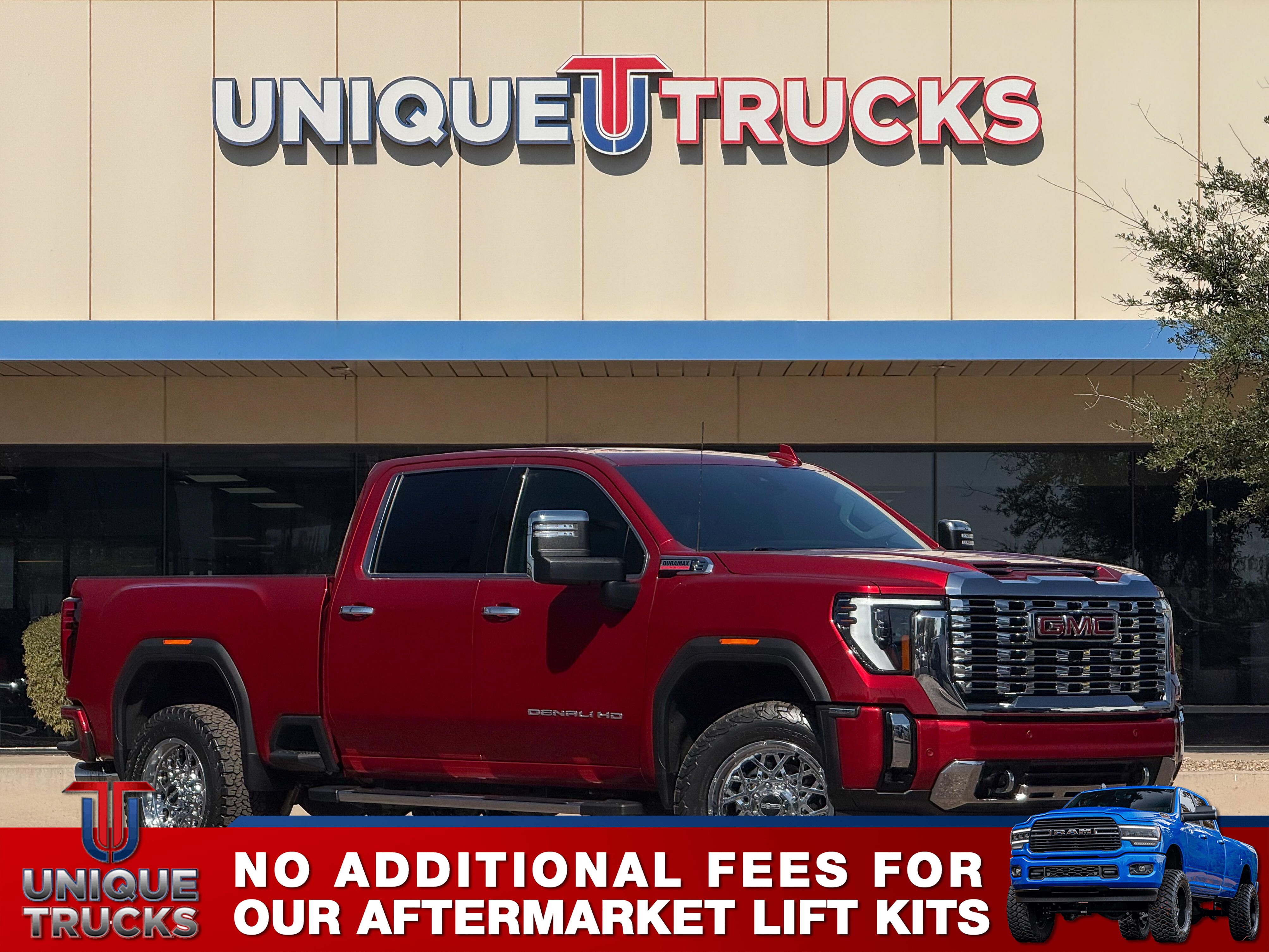 Volcanic Red Tintcoat 2024 GMC Sierra 2500HD Denali Crew Cab 4WD Pickup Truck Four-Wheel Drive Automatic