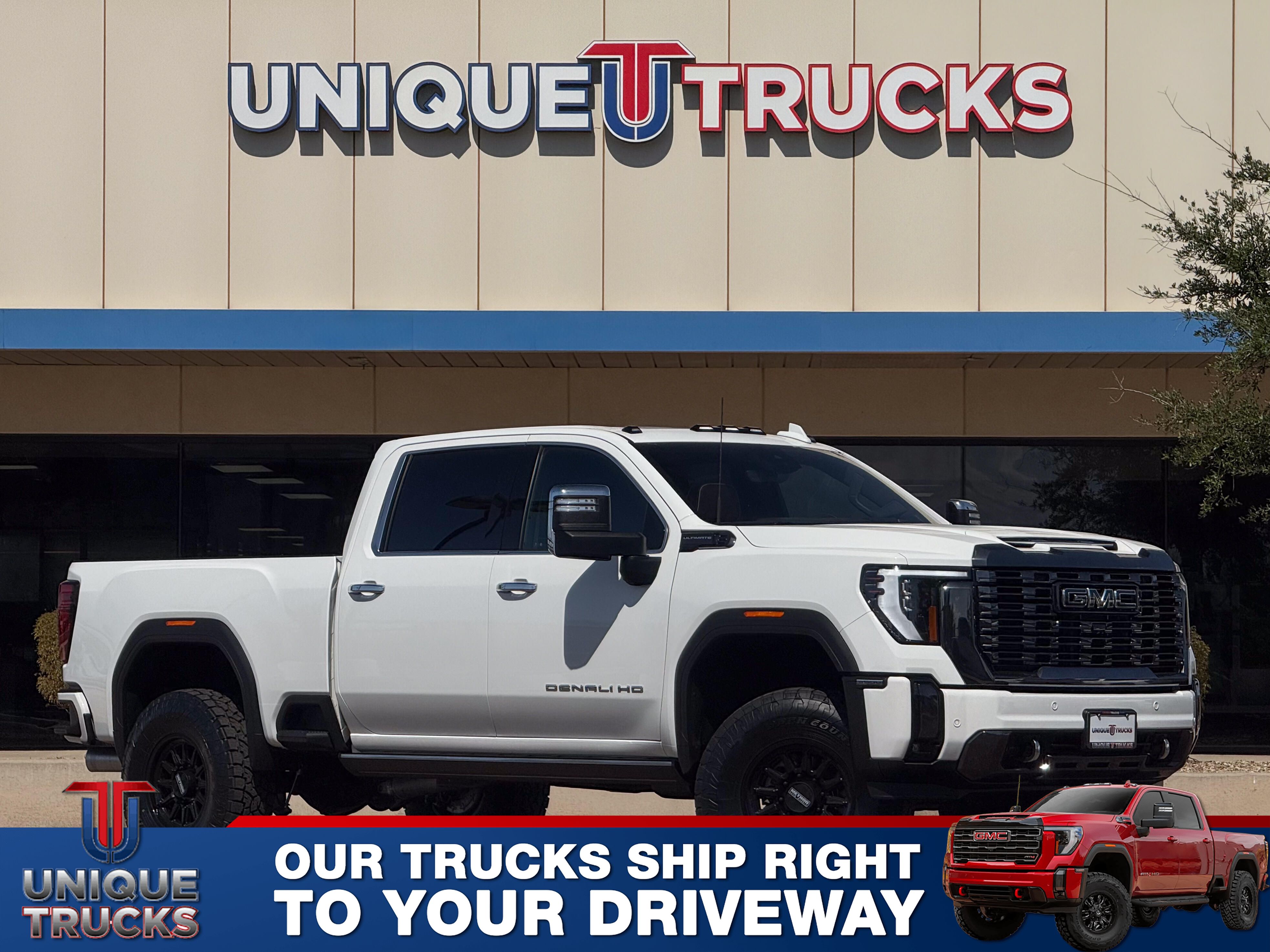 Summit White 2024 GMC Sierra 3500HD Denali Ultimate Crew Cab 4WD Pickup Truck Four-Wheel Drive Automatic