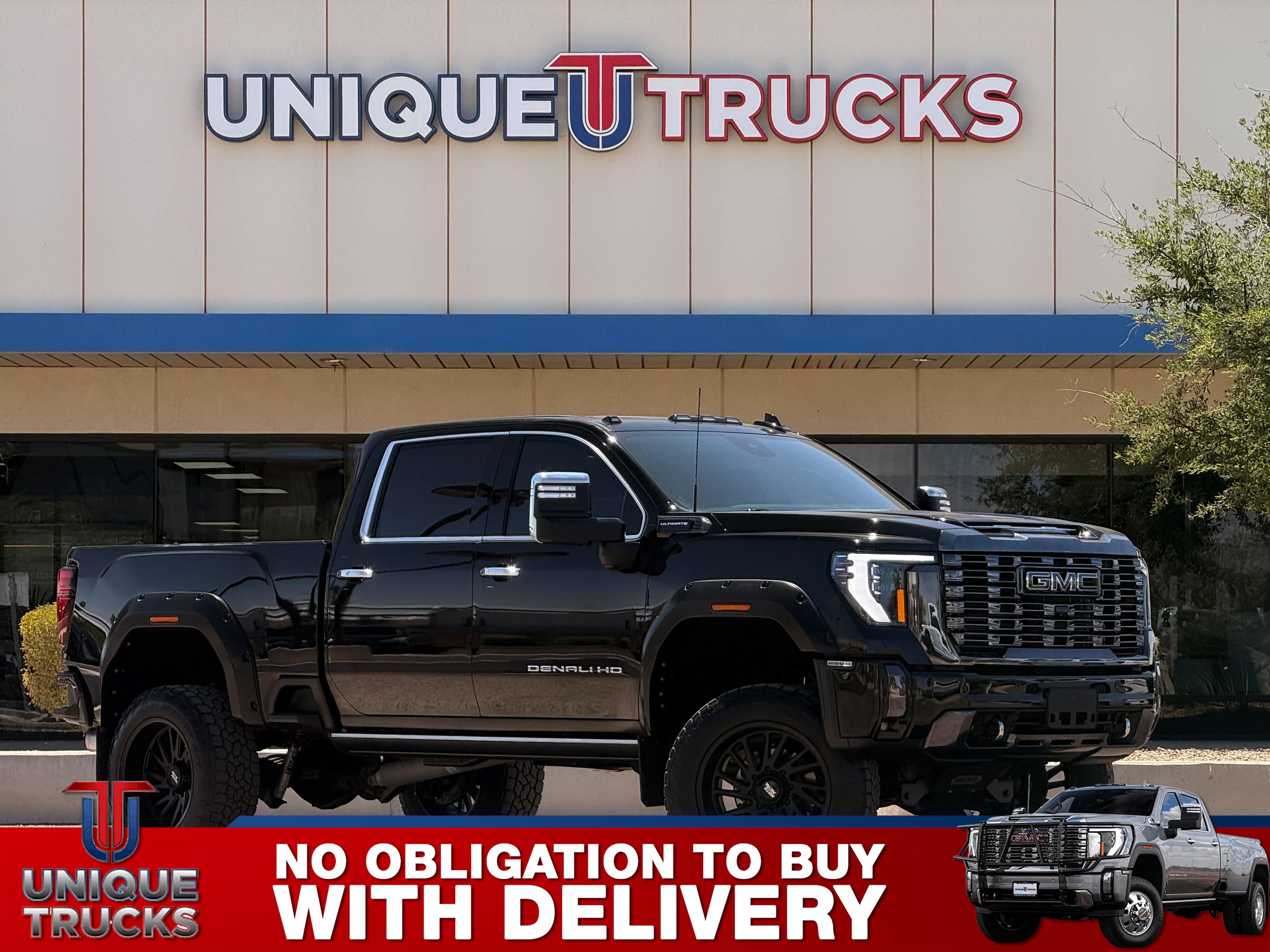 Onyx Black 2024 GMC Sierra 2500HD Denali Ultimate Crew Cab 4WD Pickup Truck Four-Wheel Drive Automatic