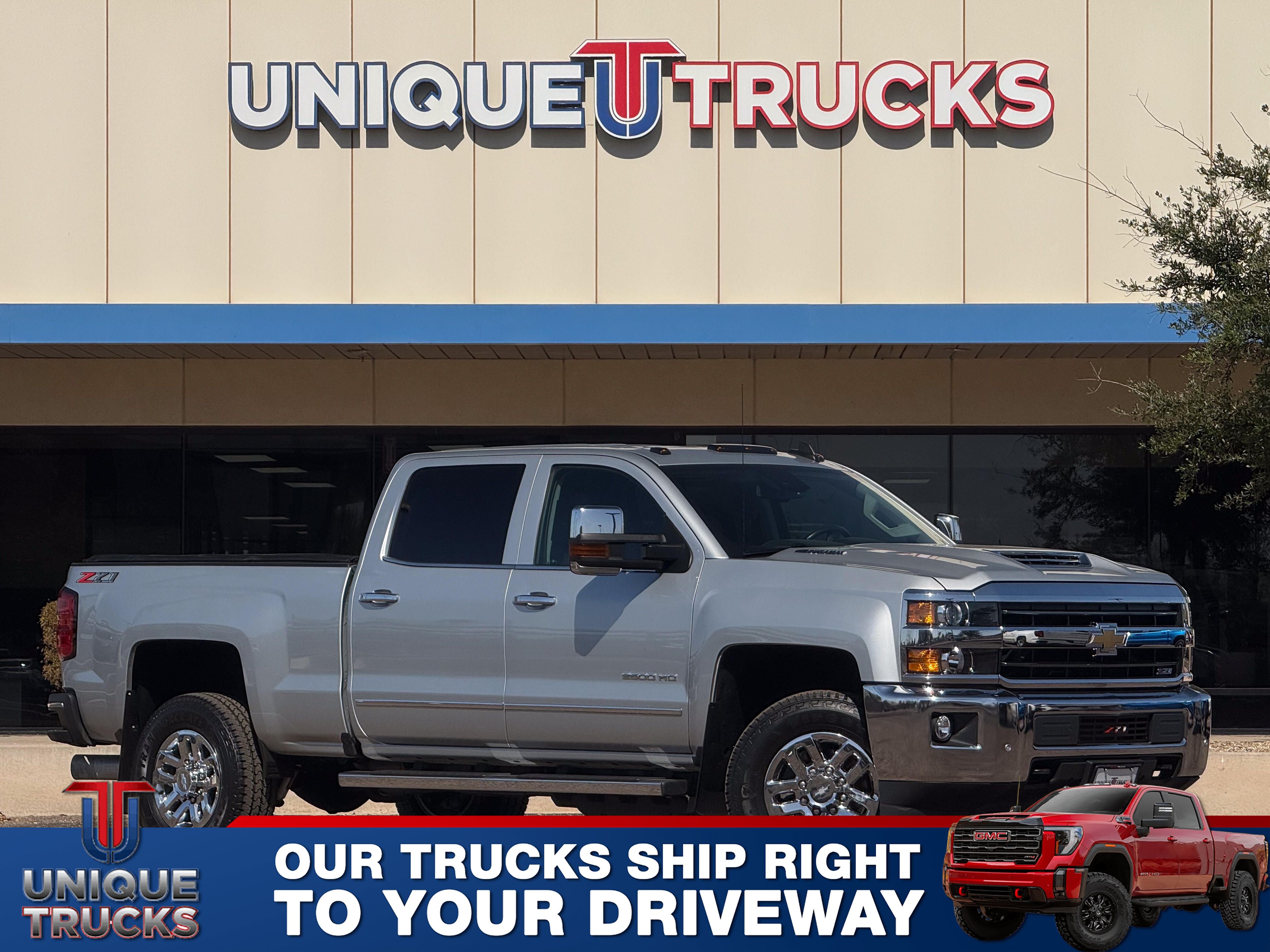 Silver Ice Metallic 2019 Chevrolet Silverado 2500HD LTZ Crew Cab 4WD Pickup Truck Four-Wheel Drive Automatic