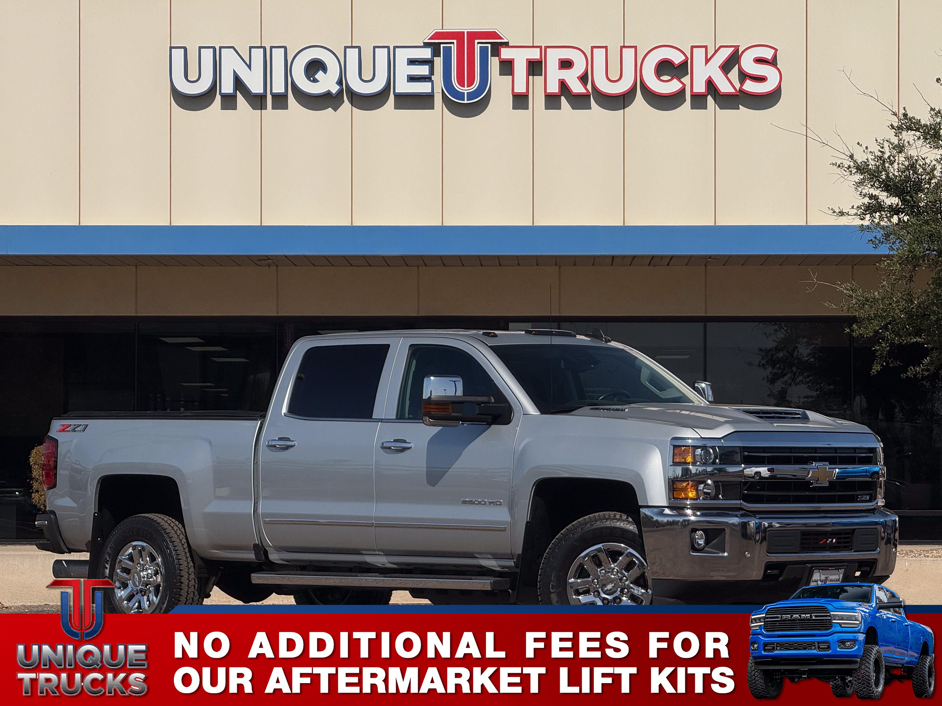 Silver Ice Metallic 2019 Chevrolet Silverado 2500HD LTZ Crew Cab 4WD Pickup Truck Four-Wheel Drive Automatic