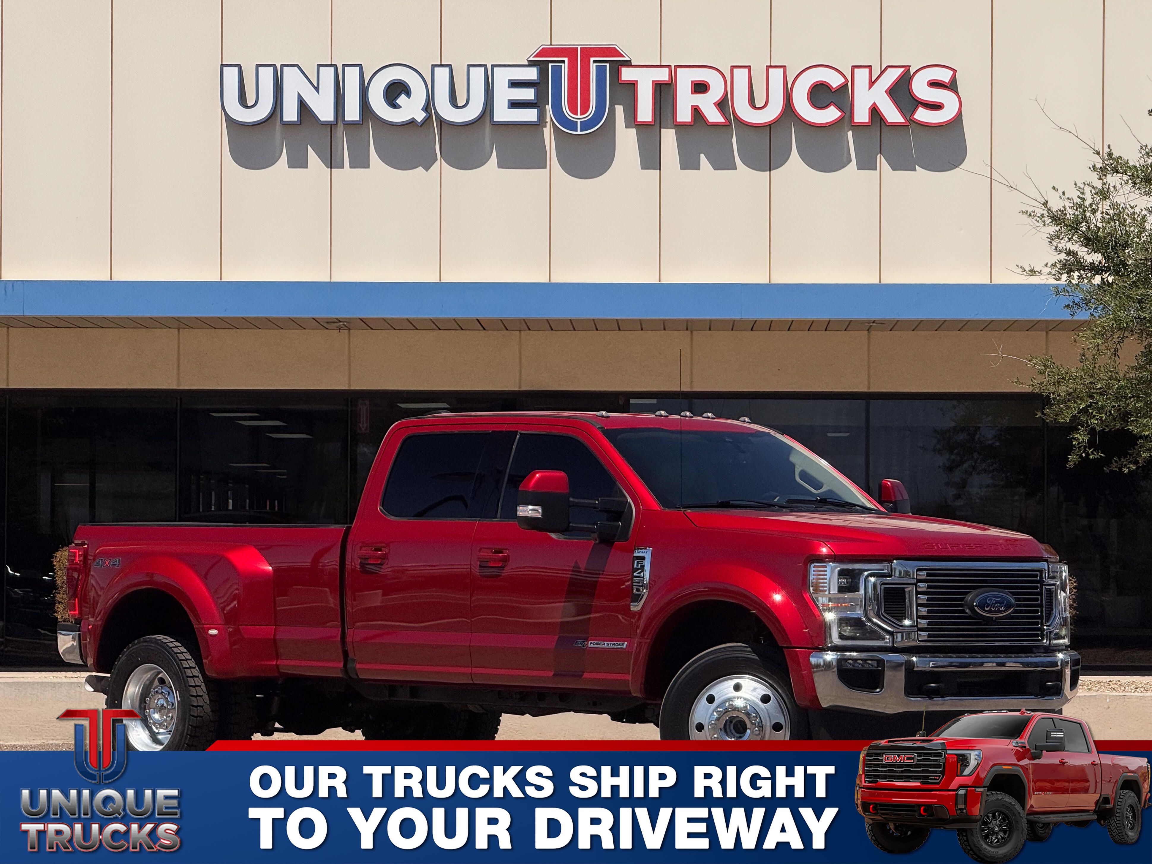 Rapid Red Metallic Tinted Clearcoat 2021 Ford F-450 Super Duty Pickup Truck Four-Wheel Drive Automatic