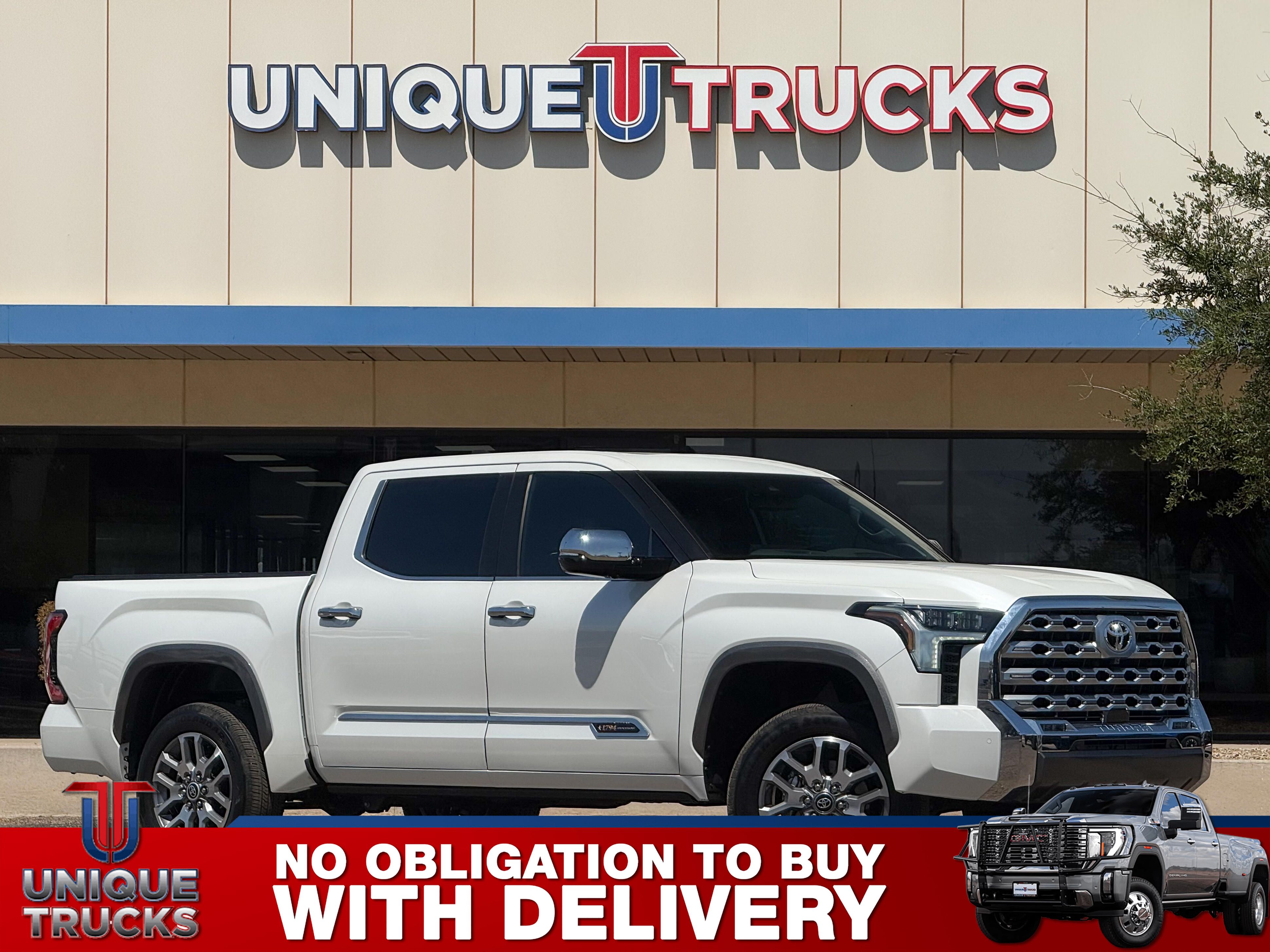 White (Wind Chill Pearl) 2024 Toyota Tundra 1794 Edition CrewMax Cab 4WD Pickup Truck Four-Wheel Drive Automatic