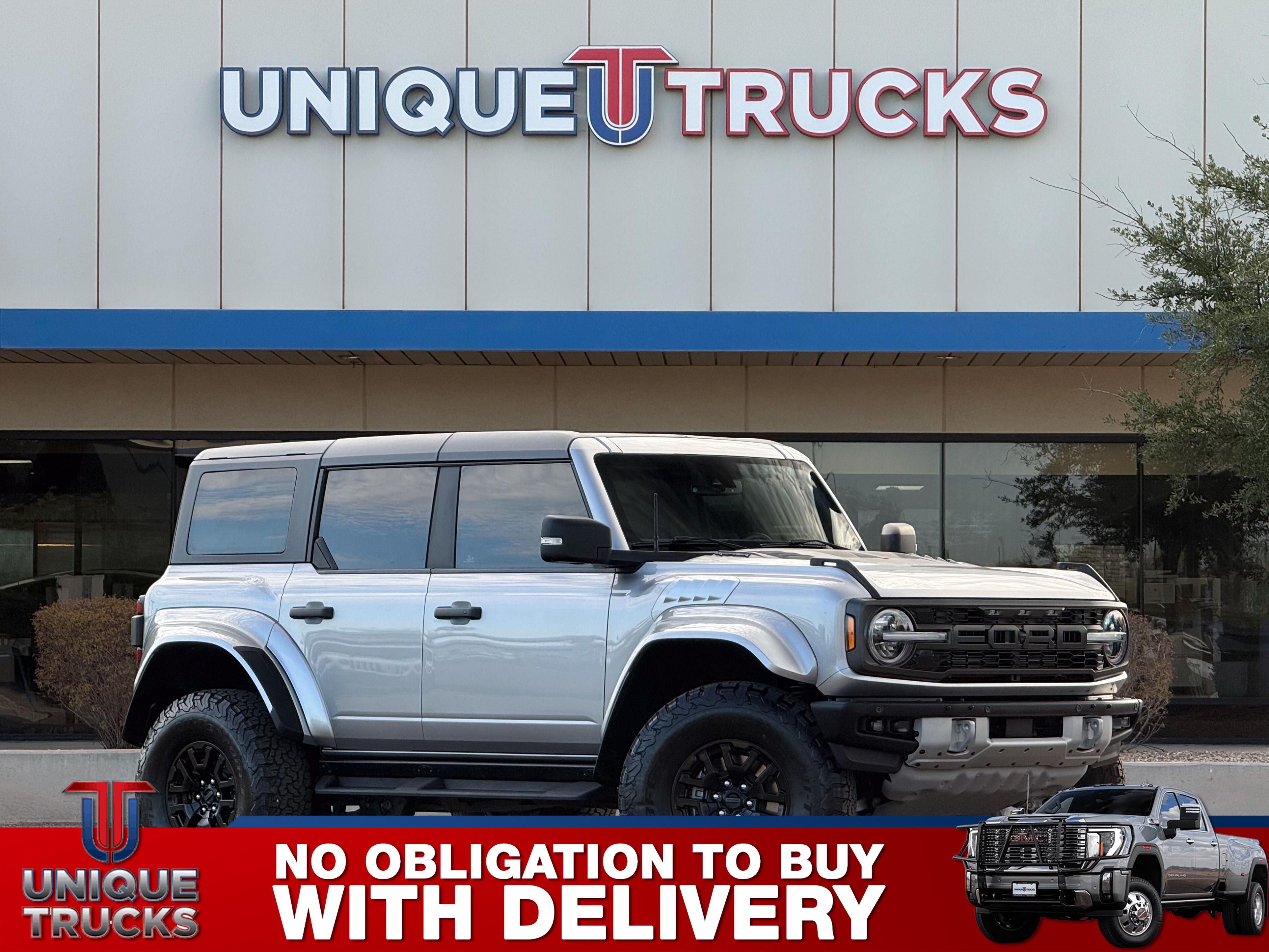 Iconic Silver 2024 Ford Bronco Raptor SUV / Crossover Four-Wheel Drive Automatic