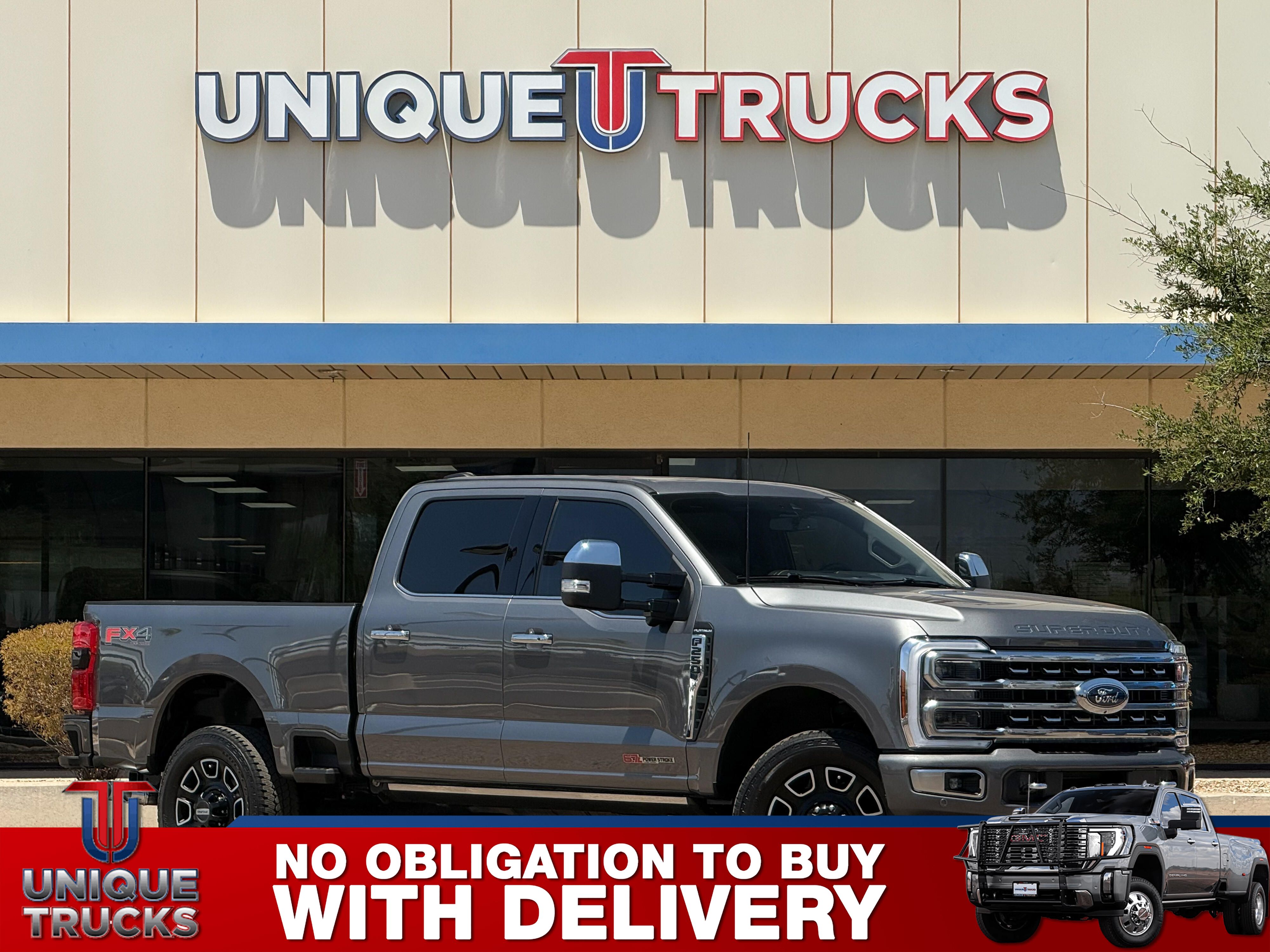 Carbonized Gray 2024 Ford F-250 Super Duty Platinum Crew Cab 4WD Pickup Truck Four-Wheel Drive Automatic