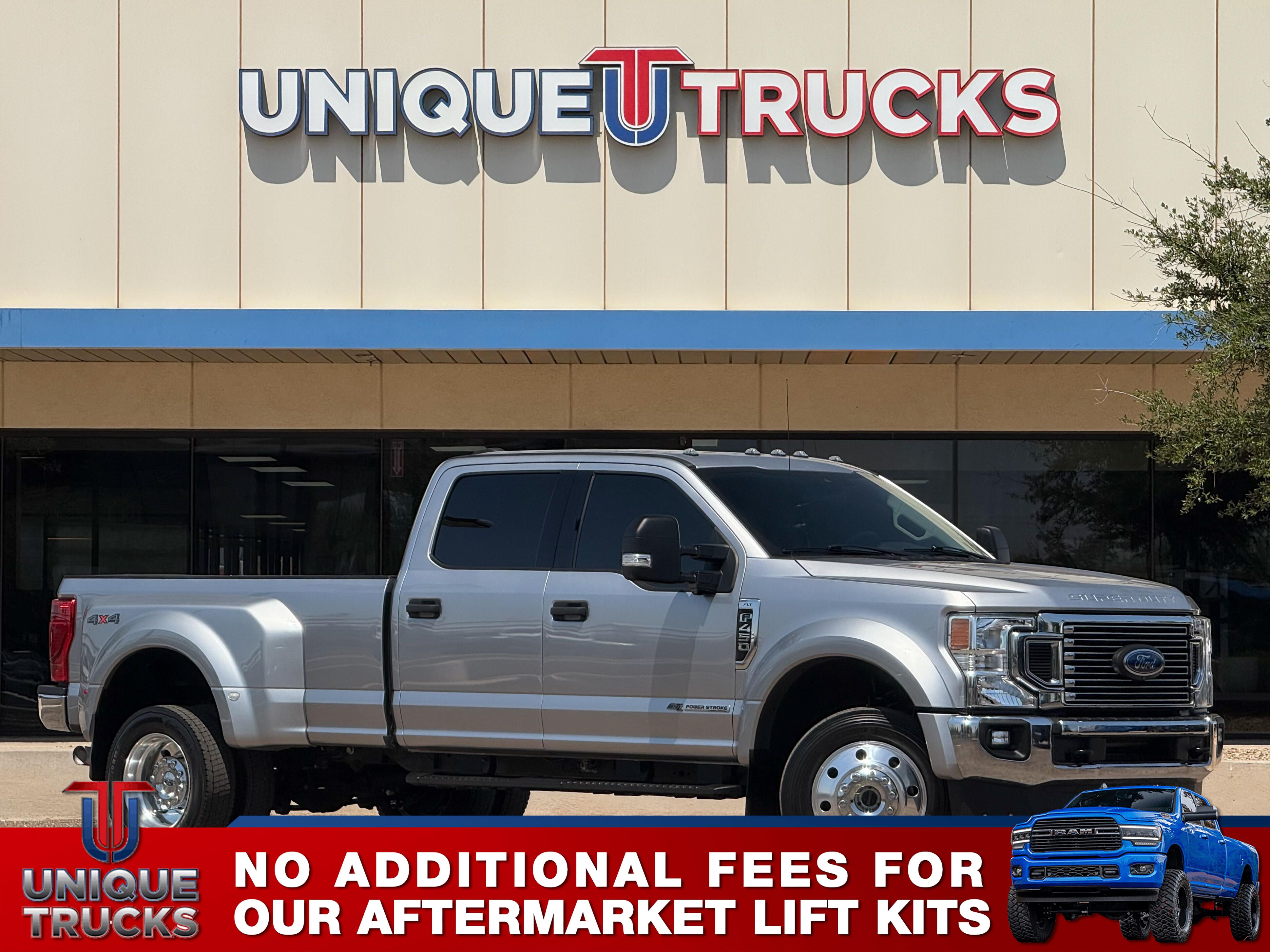 Iconic Silver 2020 Ford F-450 Super Duty Pickup Truck Four-Wheel Drive Automatic