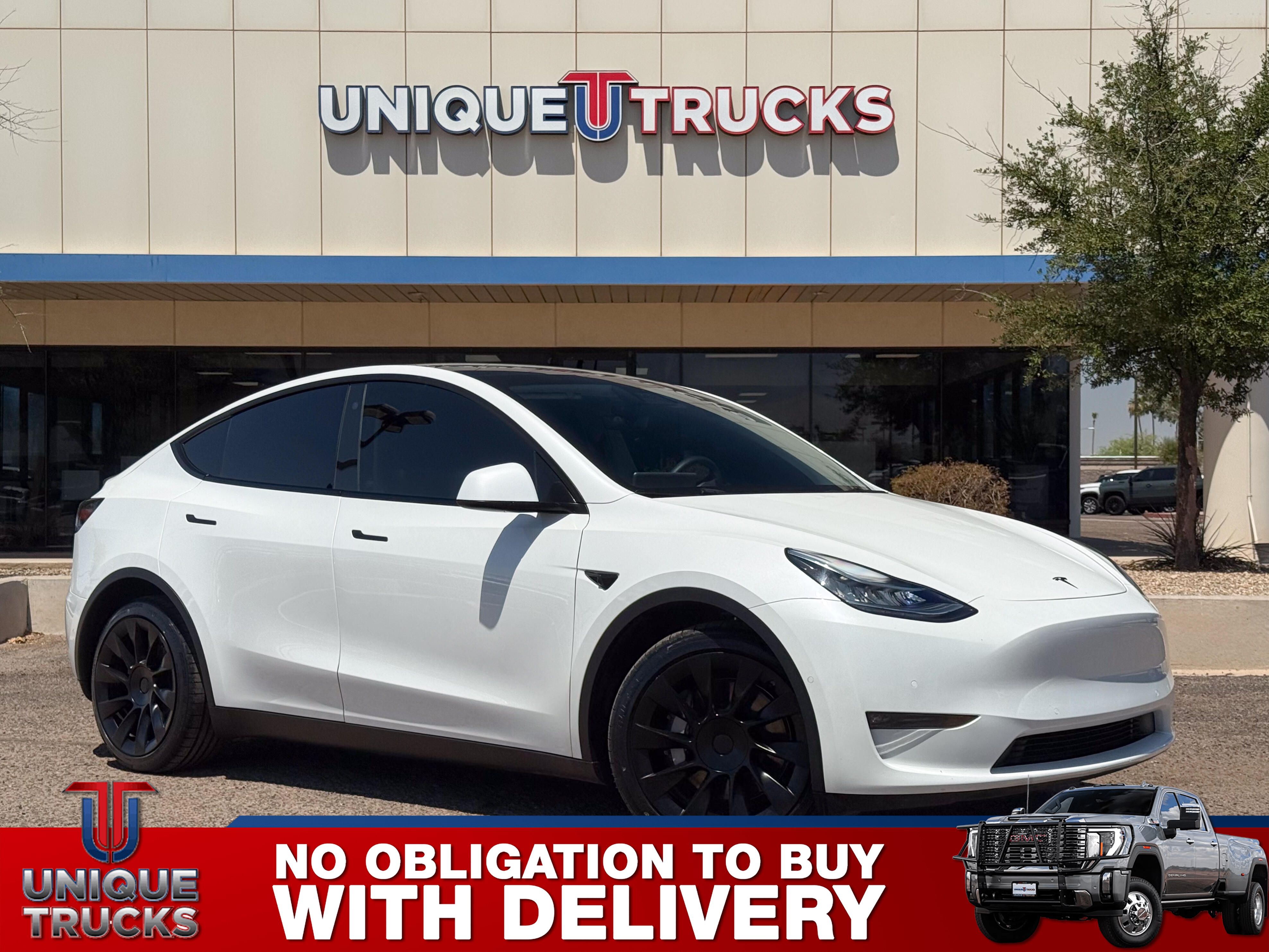 Pearl White Multi-Coat 2021 Tesla Model Y SUV / Crossover All-Wheel Drive Automatic