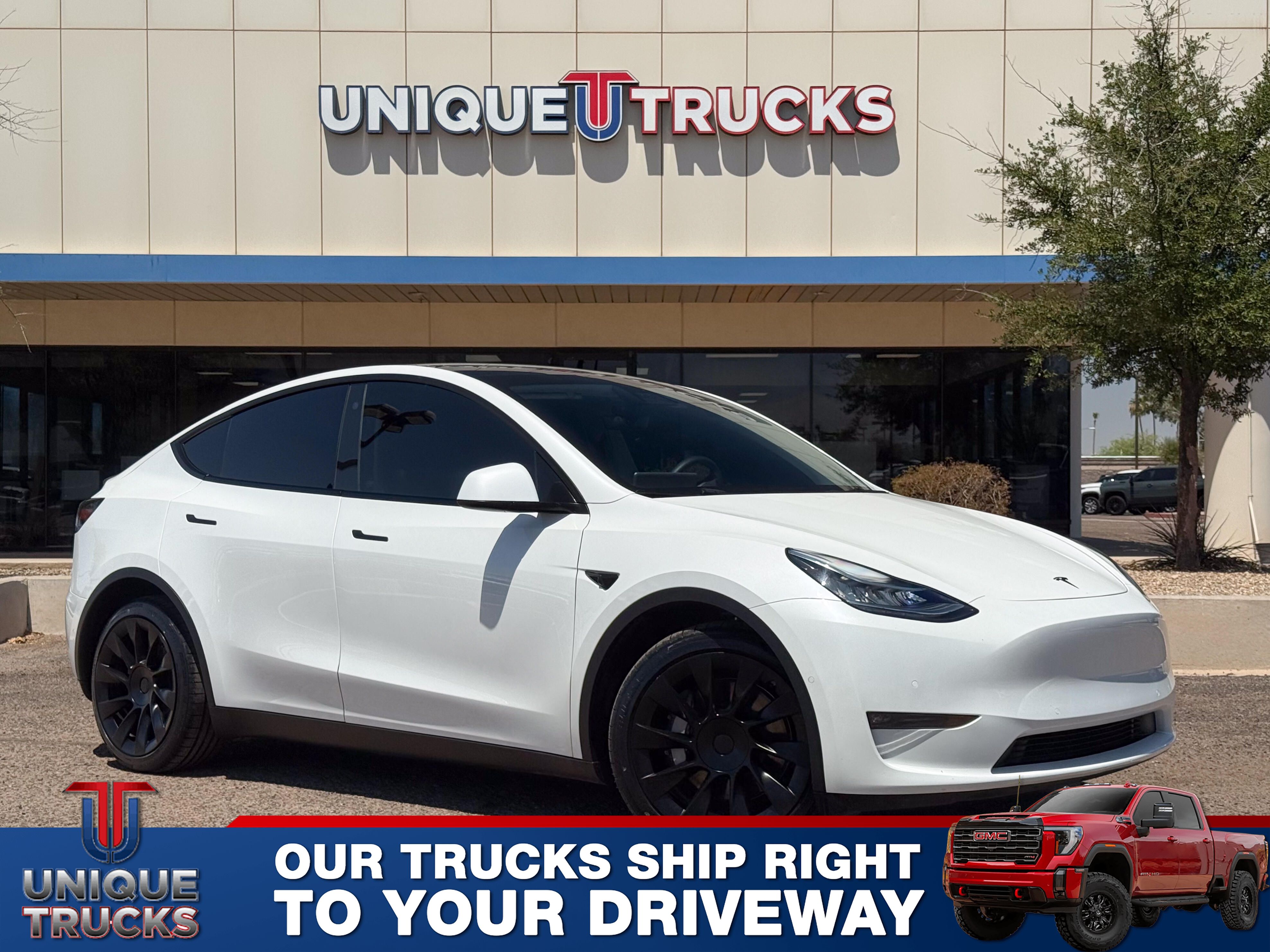 Pearl White Multi-Coat 2021 Tesla Model Y SUV / Crossover All-Wheel Drive Automatic