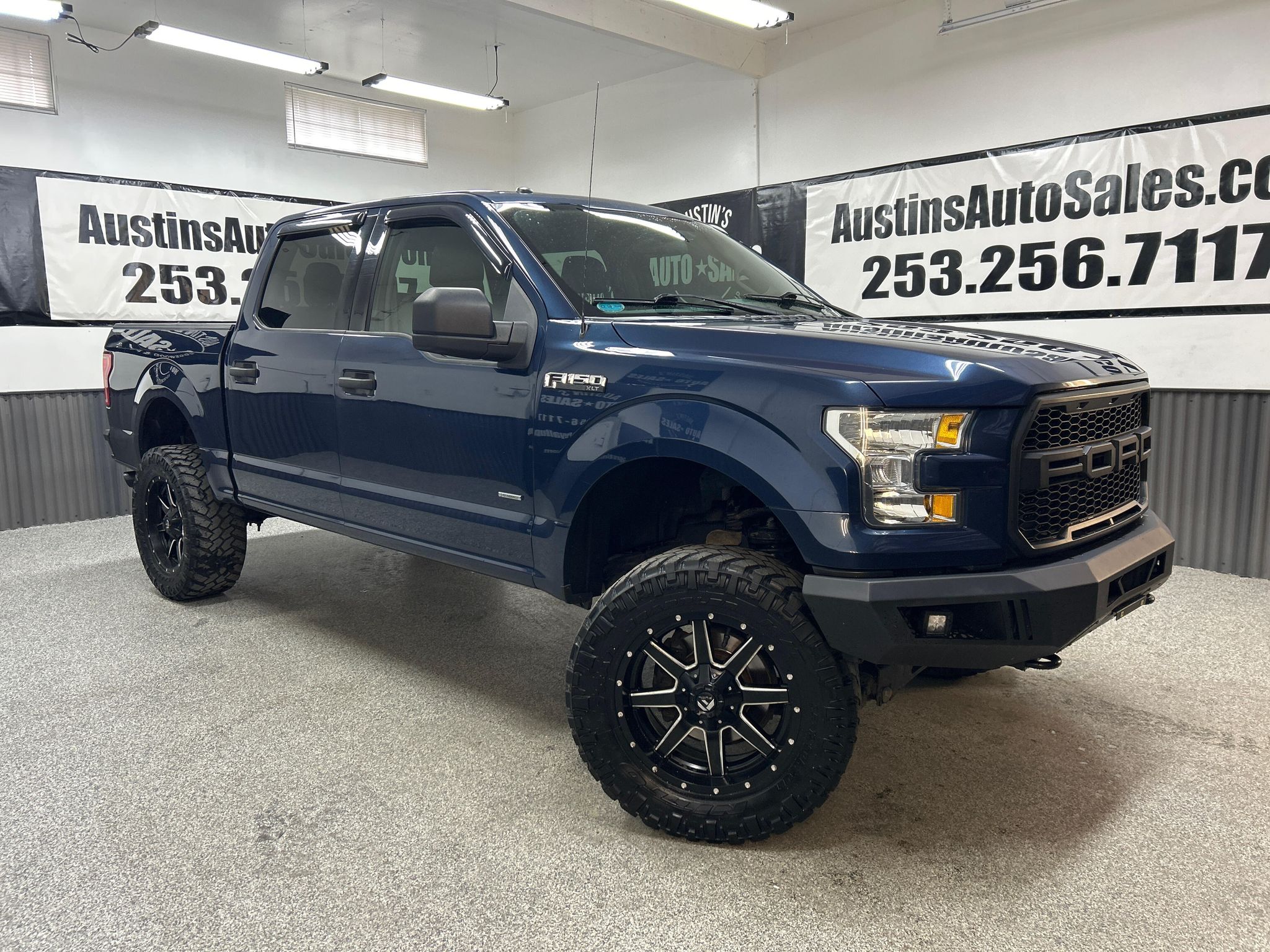 Blue Jeans Metallic 2015 Ford F-150 Pickup Truck Four-Wheel Drive Automatic