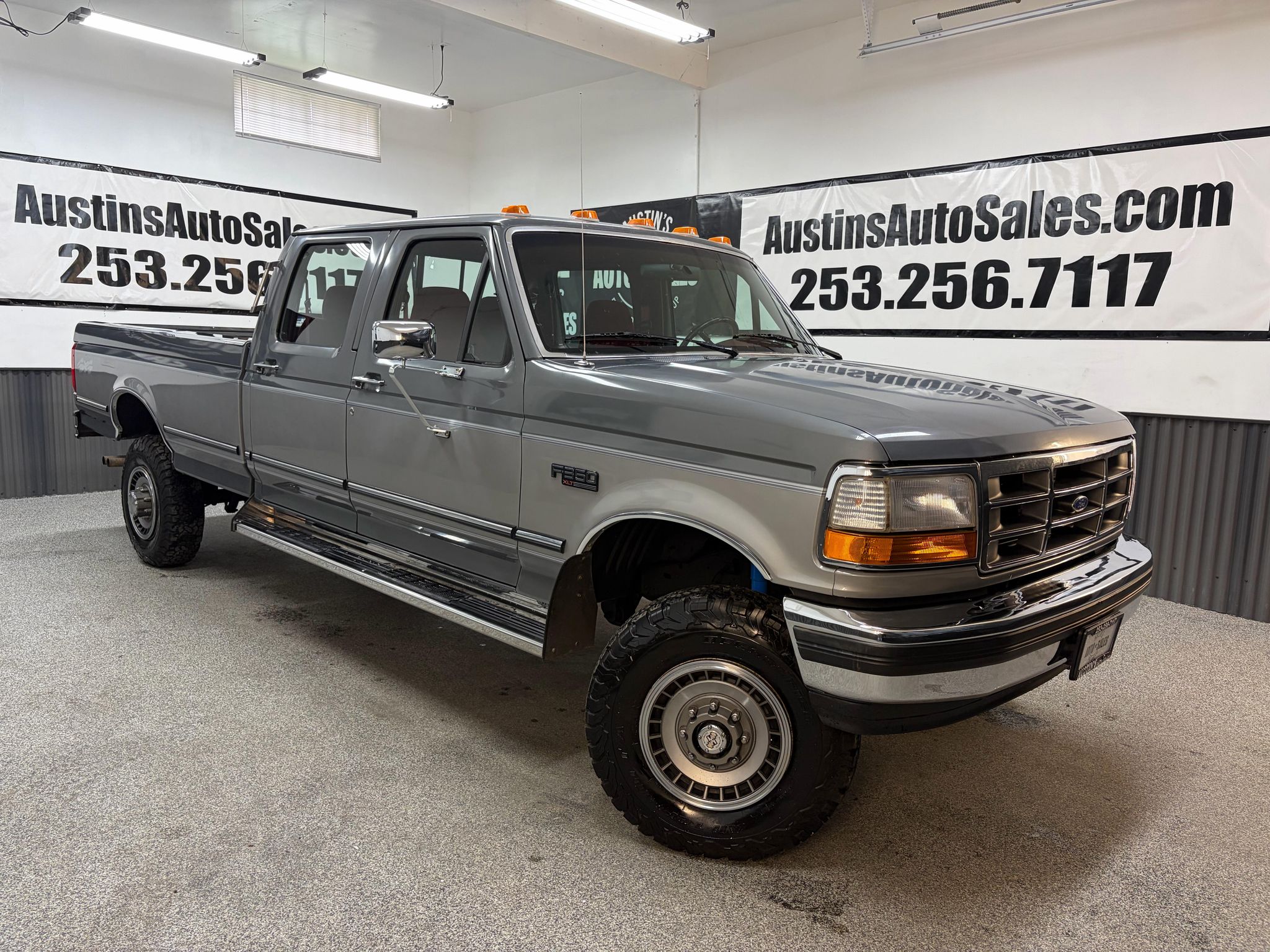 Gray 1994 Ford F-350 Pickup Truck Four-Wheel Drive