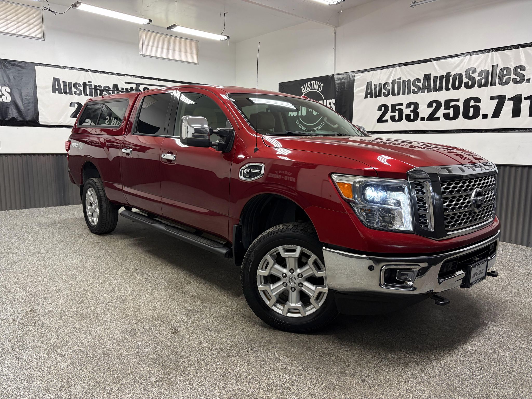 Cayenne Red 2016 Nissan Titan Pickup Truck Four-Wheel Drive Automatic