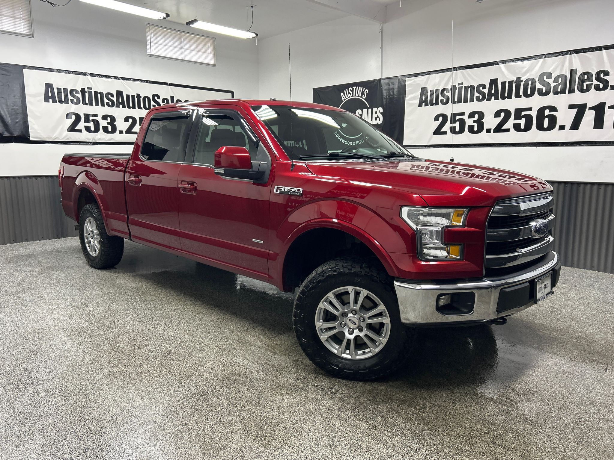 Ruby Red Metallic Tinted Clearcoat 2015 Ford F-150 Pickup Truck Four-Wheel Drive Automatic