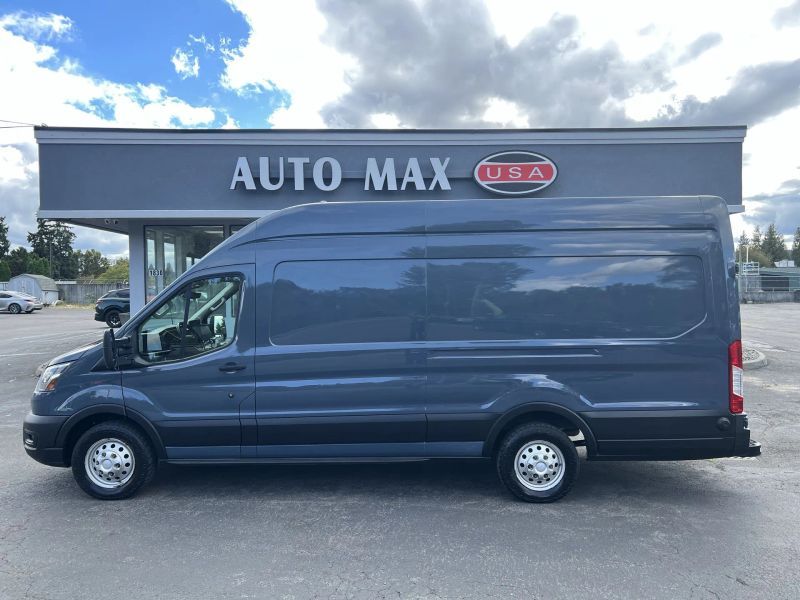 Blue 2022 Ford Transit Cargo Van All-Wheel Drive Automatic