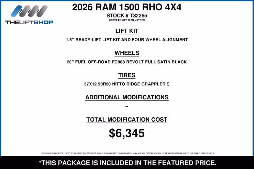 2026 Ram 1500 RHO Crew Cab Image 2