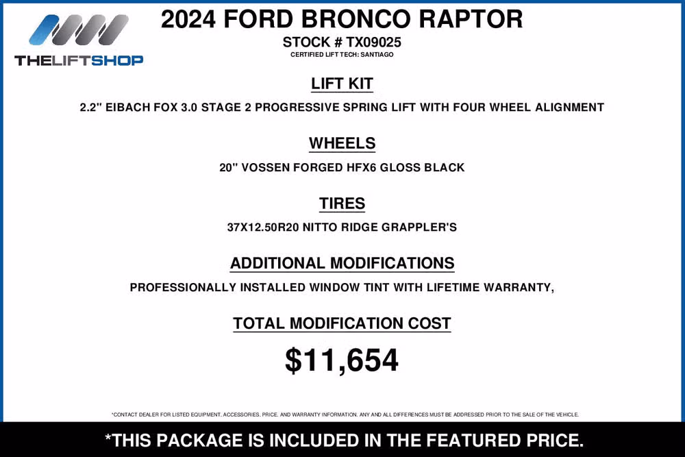 2024 Ford Bronco Raptor Image 2
