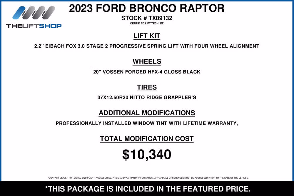 2023 Ford Bronco Raptor Image 2