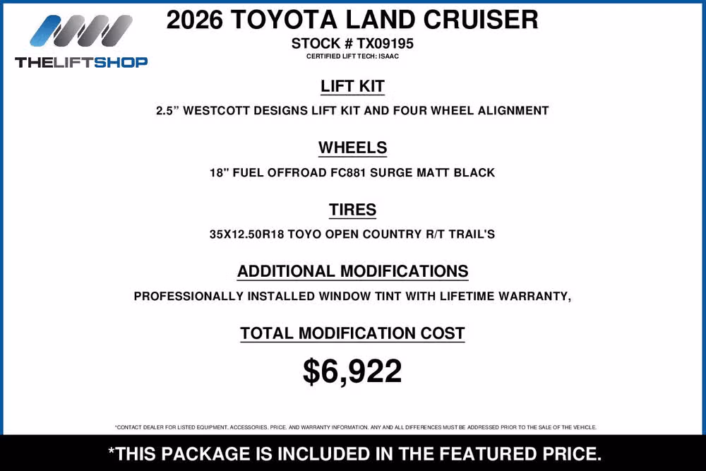 2026 Toyota Land Cruiser Base Image 2