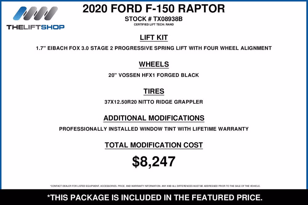 2020 Ford F-150 Raptor SuperCrew Image 2
