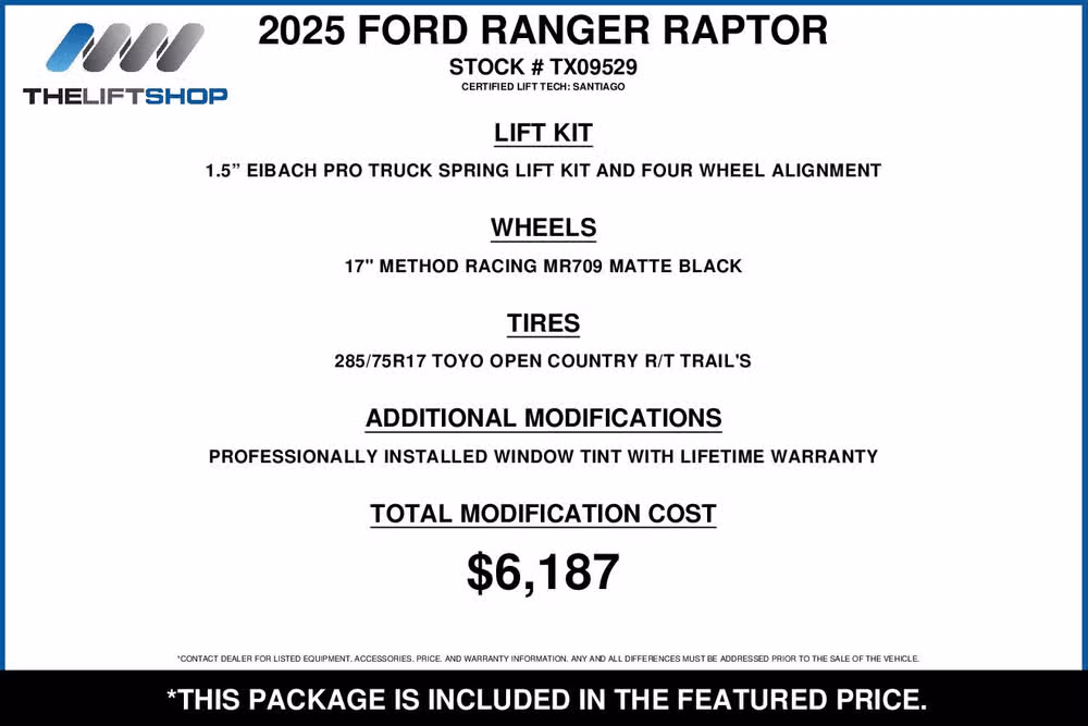 2025 Ford Ranger Raptor SuperCrew Image 2