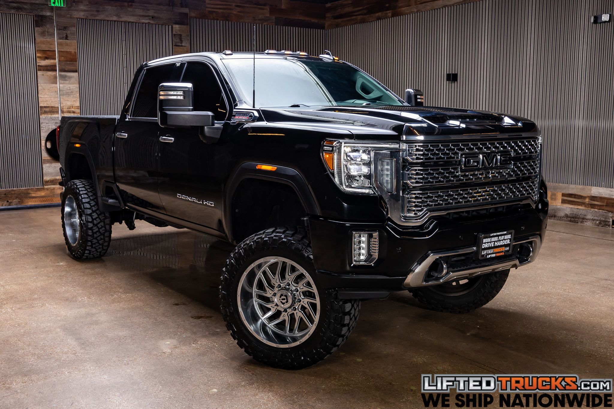 Black (Ebony Twilight Metallic) 2023 GMC Sierra 2500HD Pickup Truck Four-Wheel Drive Automatic