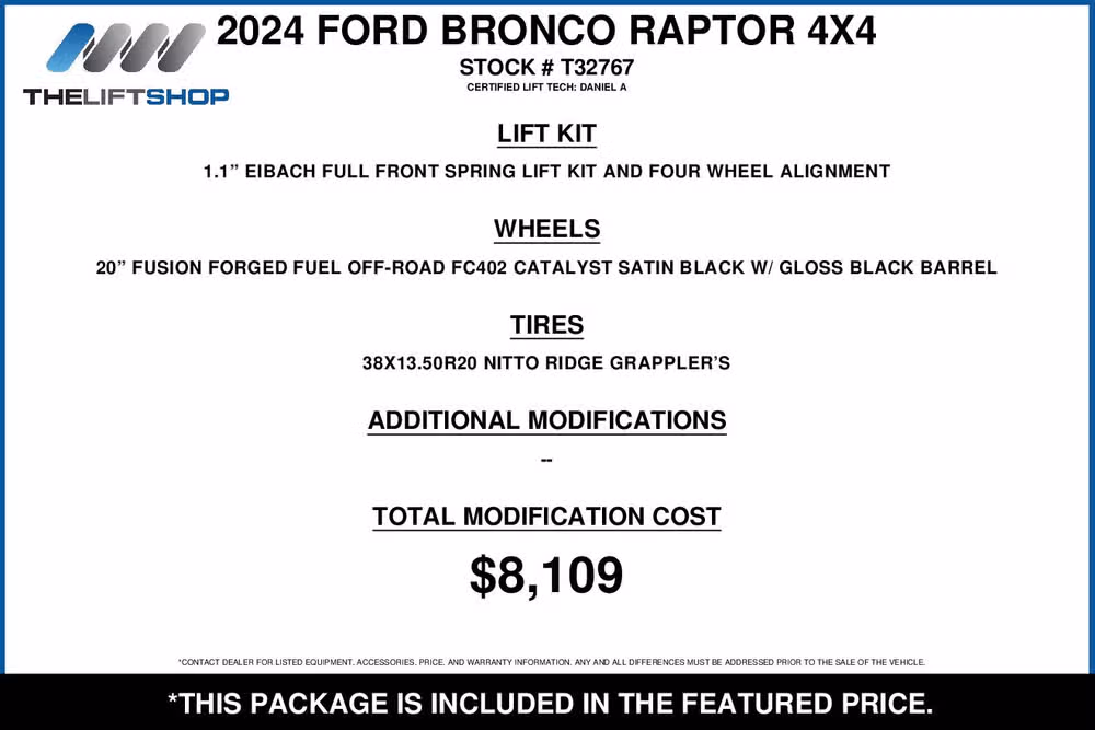 2024 Ford Bronco Raptor Image 2