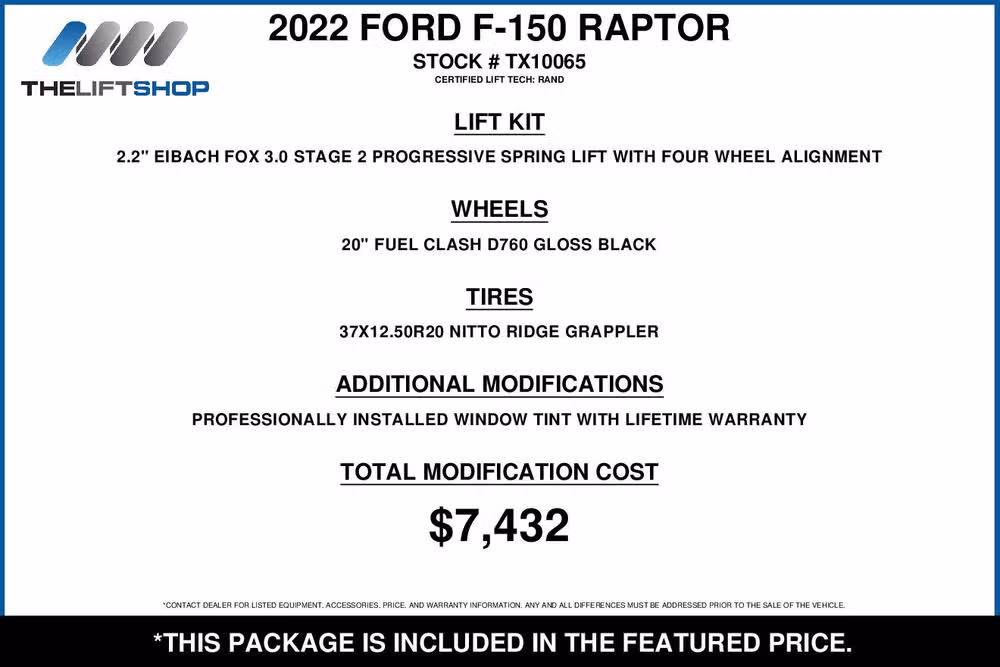2022 Ford F-150 Raptor SuperCrew Image 2