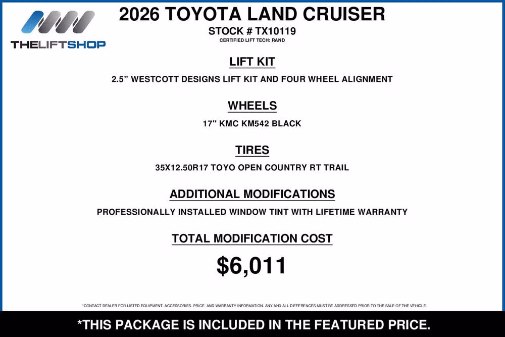 2026 Toyota Land Cruiser Base Image 2