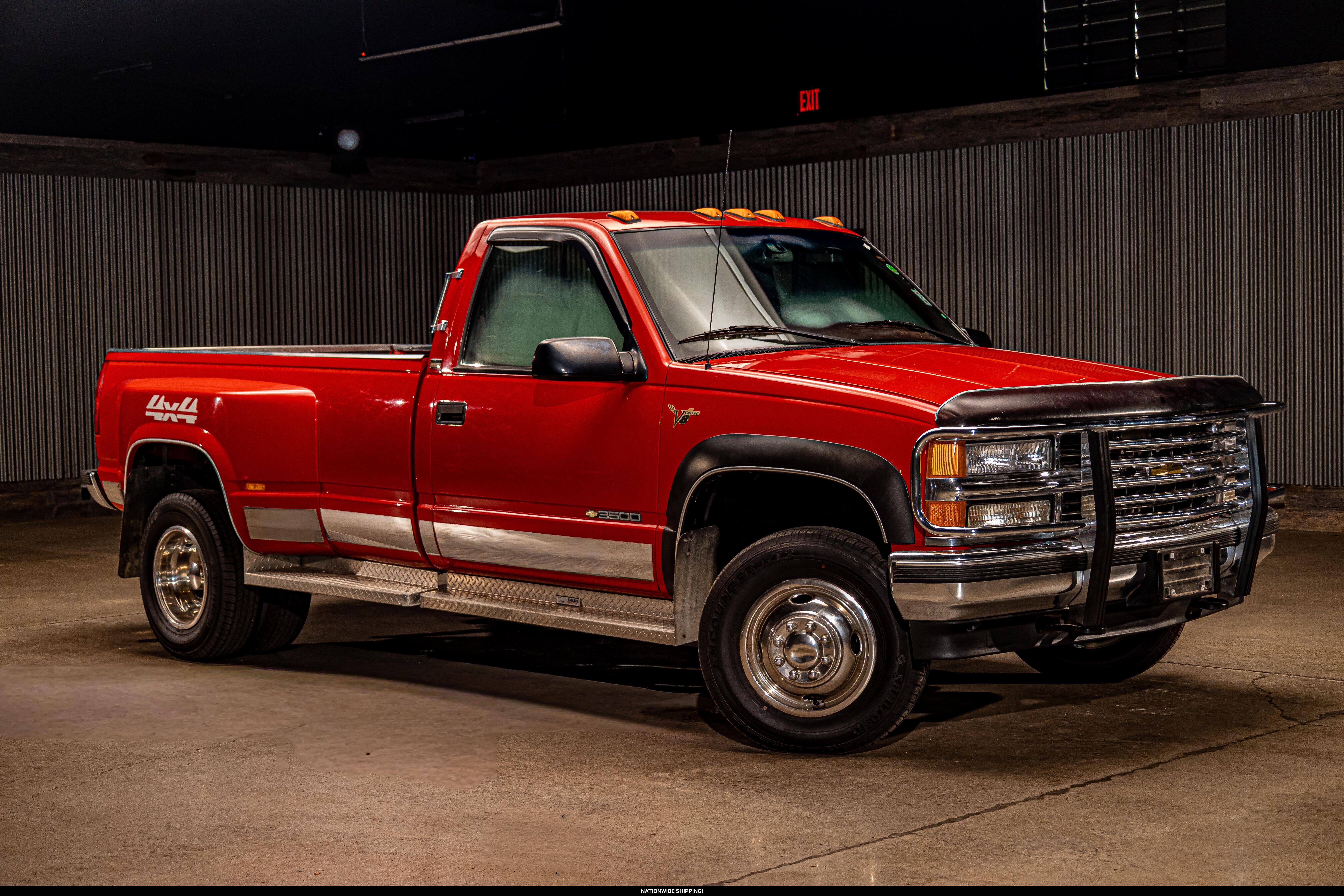 Victory Red 1996 Chevrolet C/K 3500 Pickup Truck Four-Wheel Drive Automatic