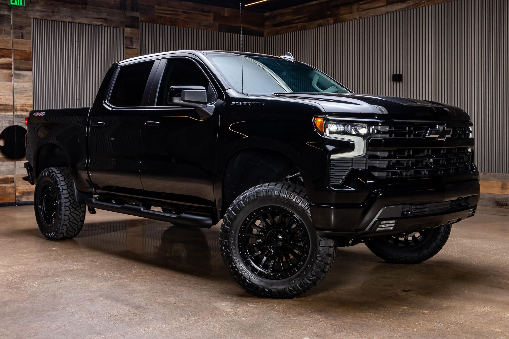 Black 2024 Chevrolet Silverado 1500 Pickup Truck Four-Wheel Drive Automatic