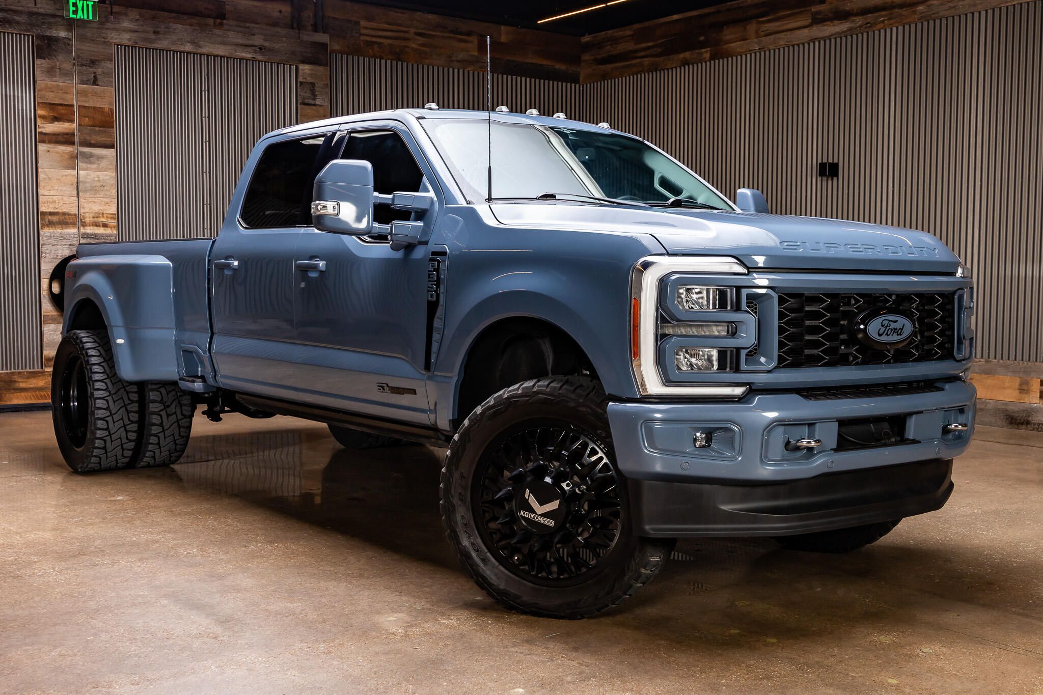 Blue (Azure Gray Metallic Tri-Coat) 2023 Ford F-350 Super Duty Pickup Truck Four-Wheel Drive Automatic