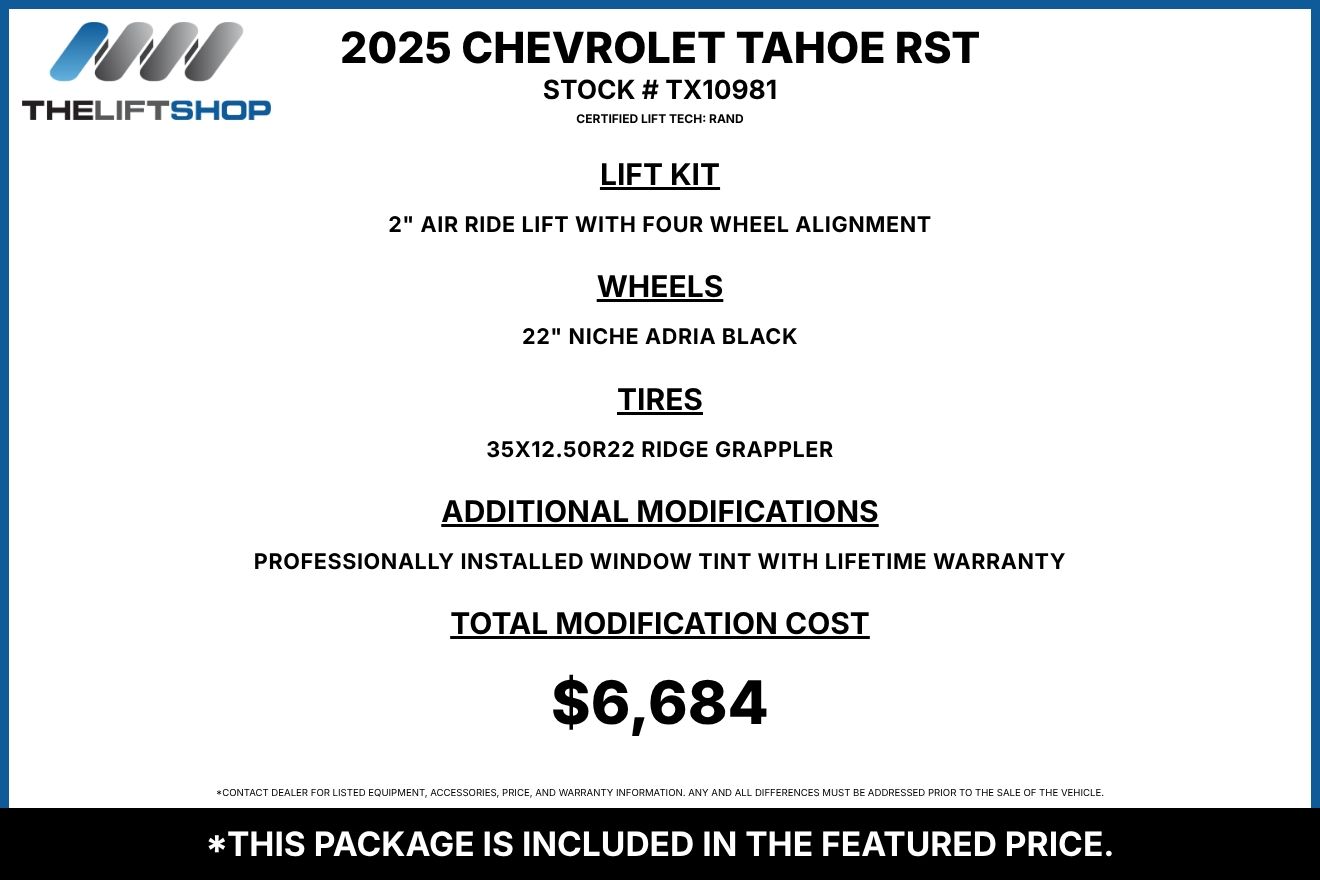 2025 Chevrolet Tahoe RST Image 3