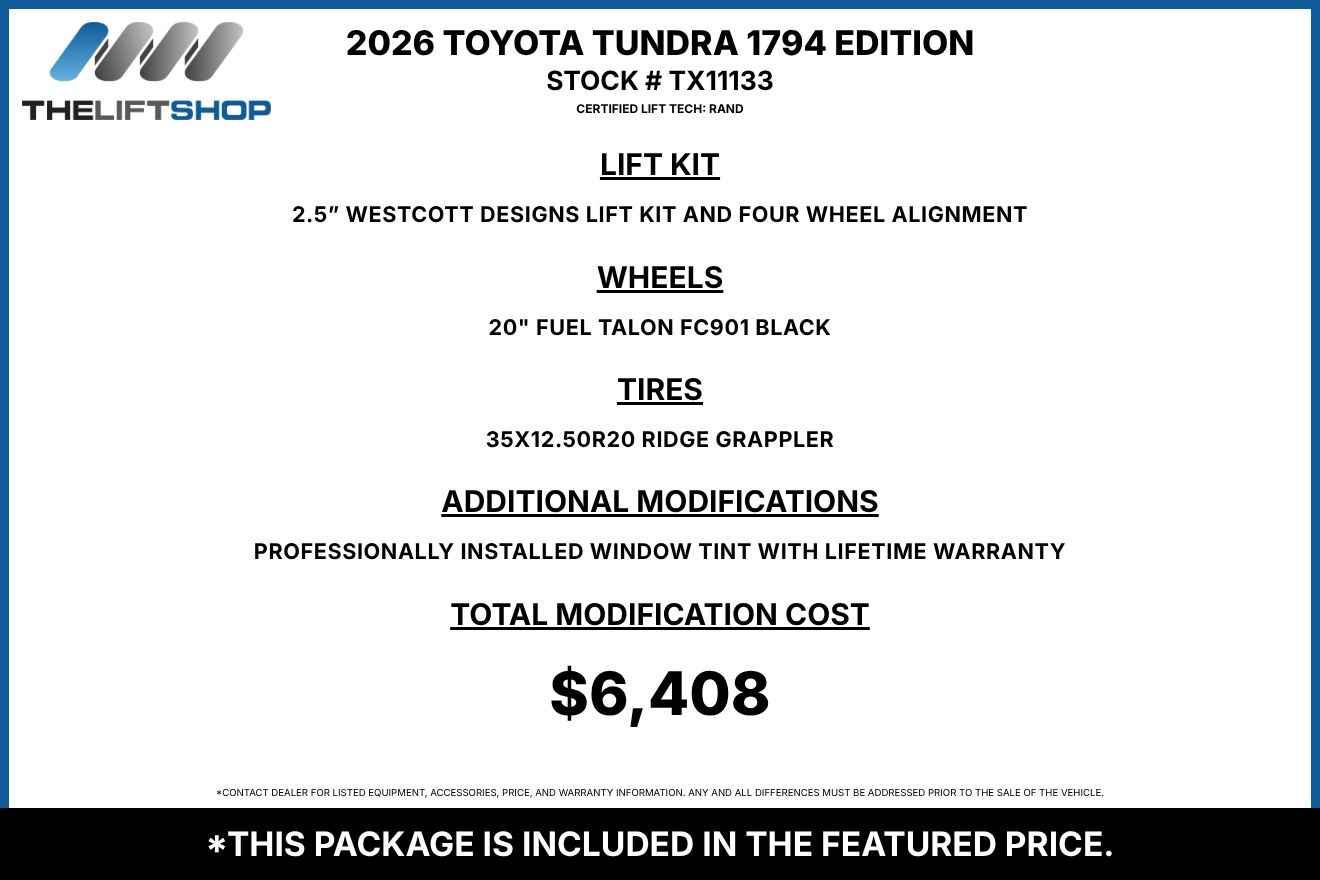 2026 Toyota Tundra 1794 Edition CrewMax Image 3