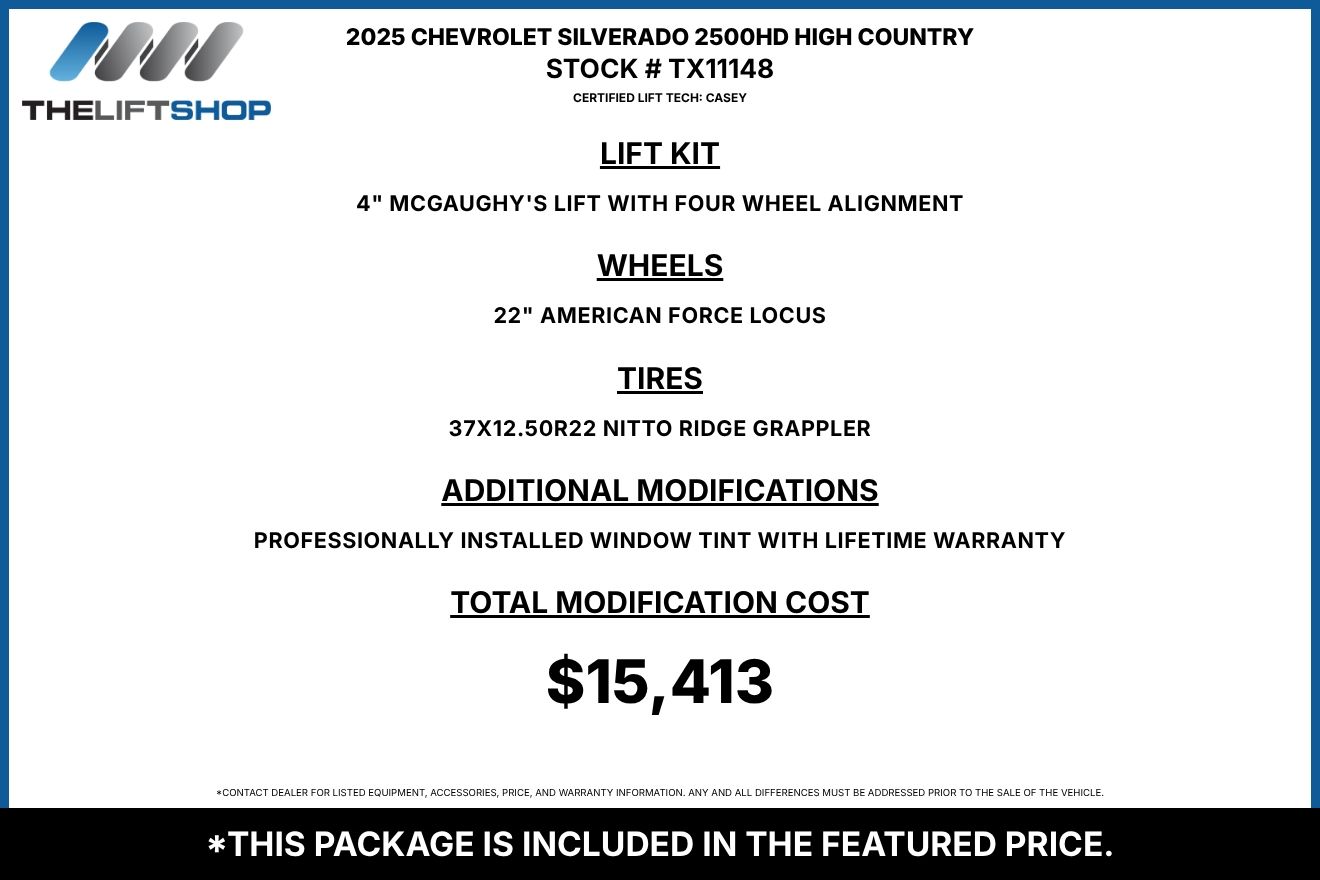 2025 Chevrolet Silverado 2500HD High Country Crew Cab Image 3