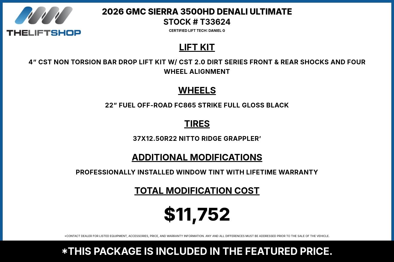 2026 GMC Sierra 3500HD Denali Ultimate Crew Cab Image 3