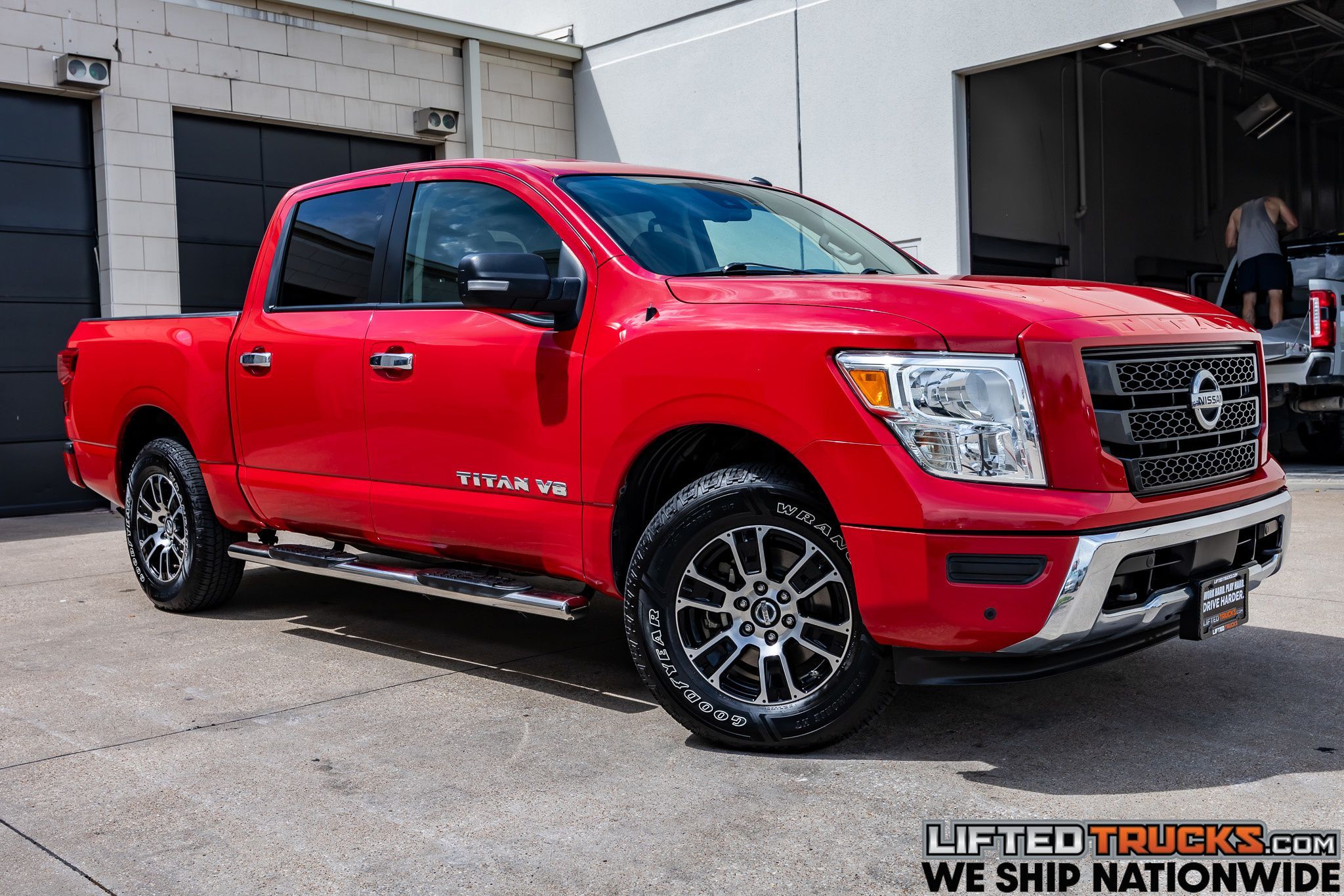 Red Alert 2020 Nissan Titan Pickup Truck Four-Wheel Drive Automatic