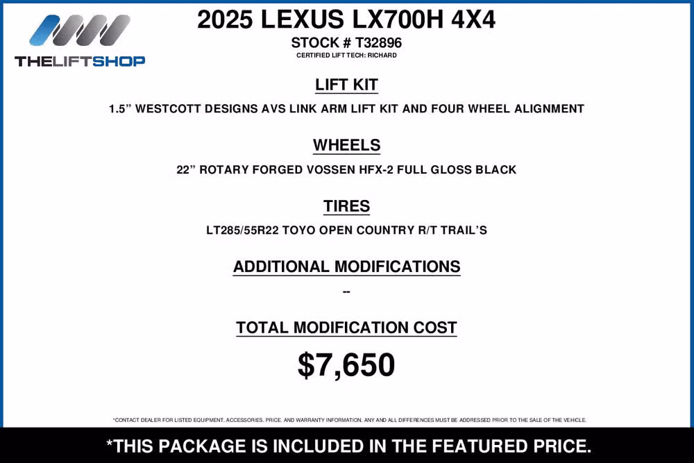 2025 Lexus LX 700h Overtrail Image 2