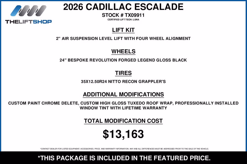 2026 Cadillac Escalade Platinum Sport Image 2